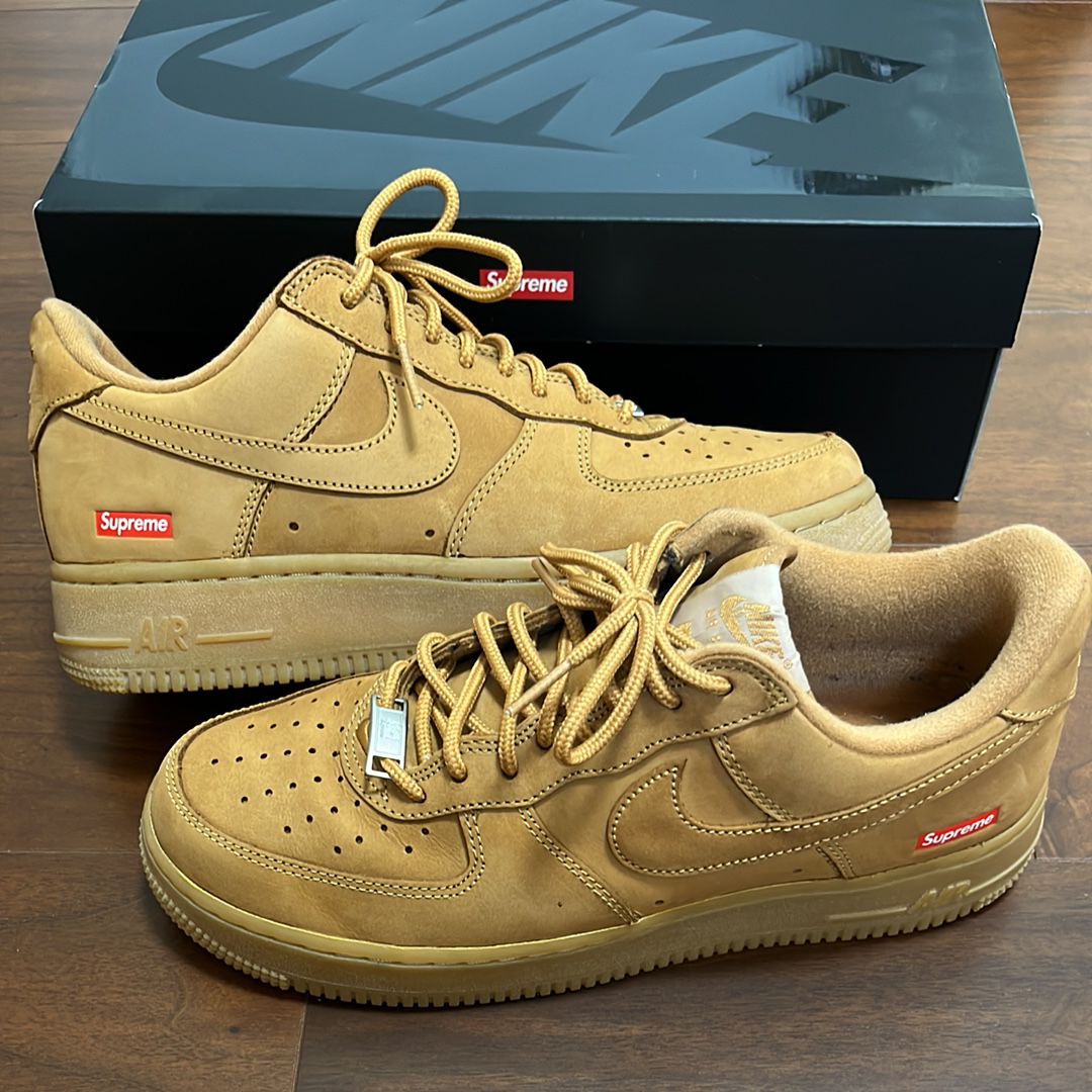 Supreme × Nike Air Force 1 Low "Flax/Wheat"