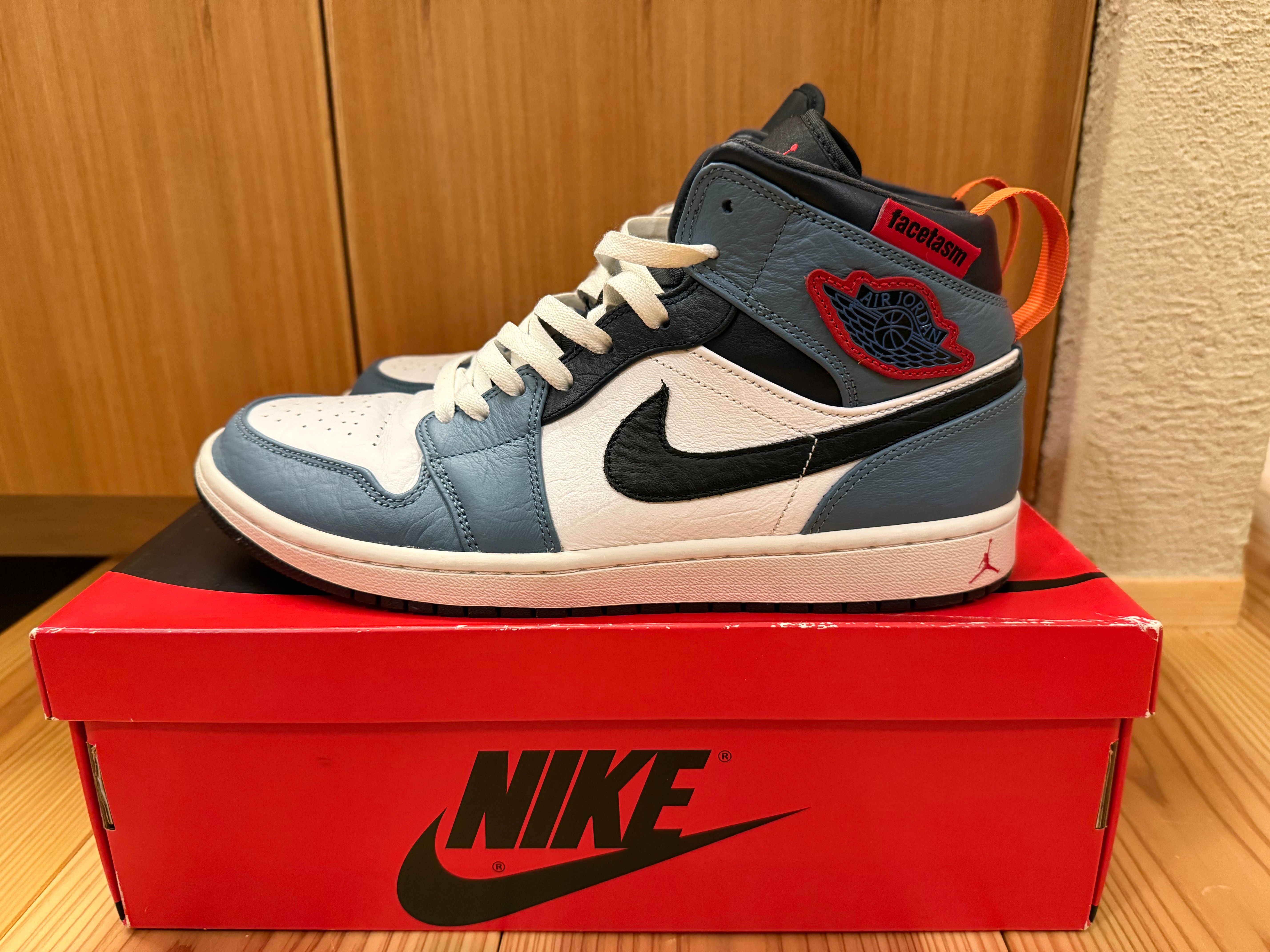 FACETASM × Nike Air Jordan 1 Mid "White/Navy"