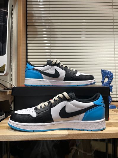 Nike Air Jordan 1 Low OG "Black and Dark Powder Blue/UNC"