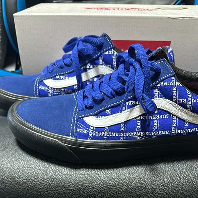 Supreme × Vans Old Skool "Grid Blue"