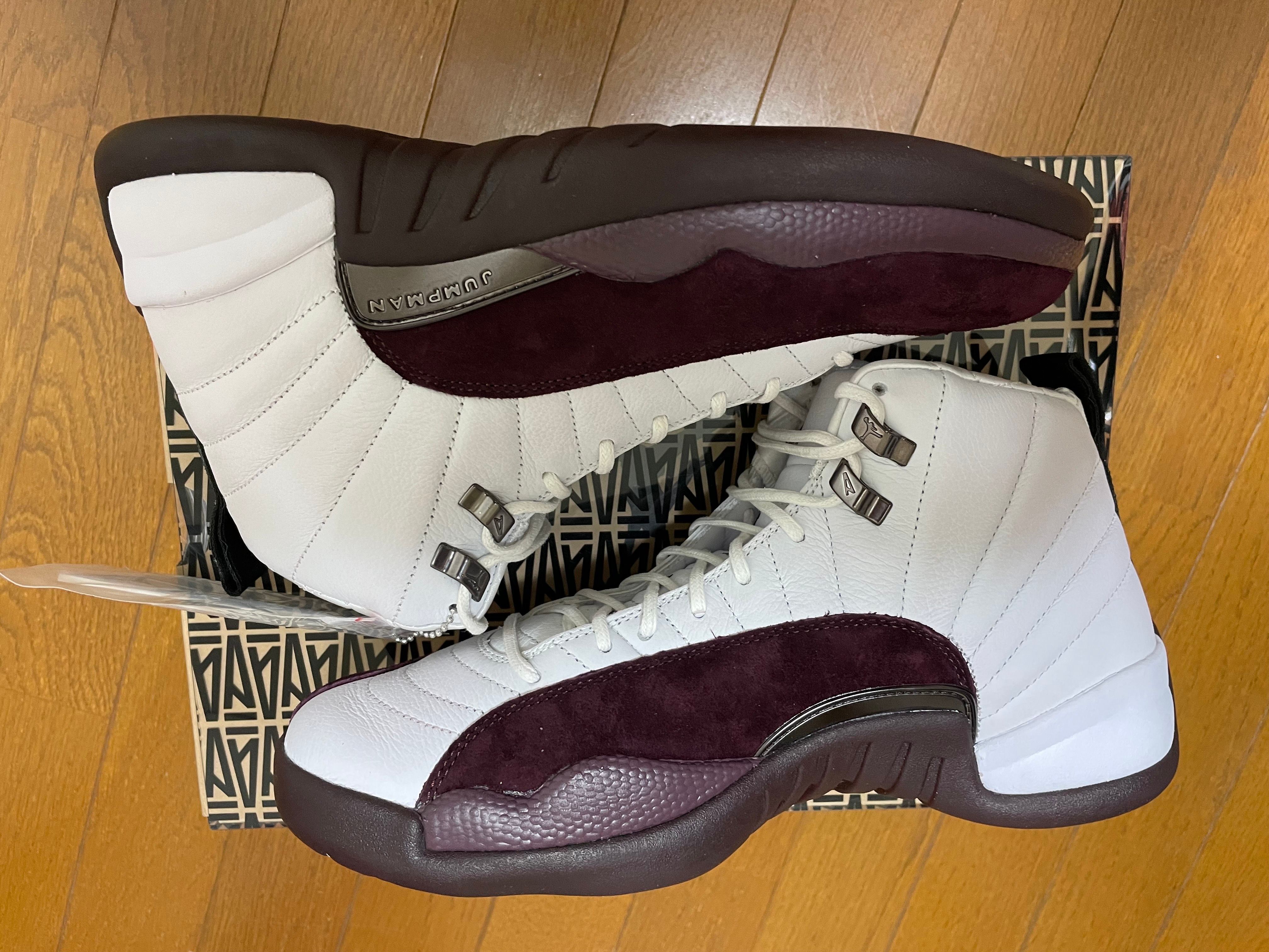 A Ma Maniere × Nike Women's Air Jordan 12 "White and Burgundy Crush"