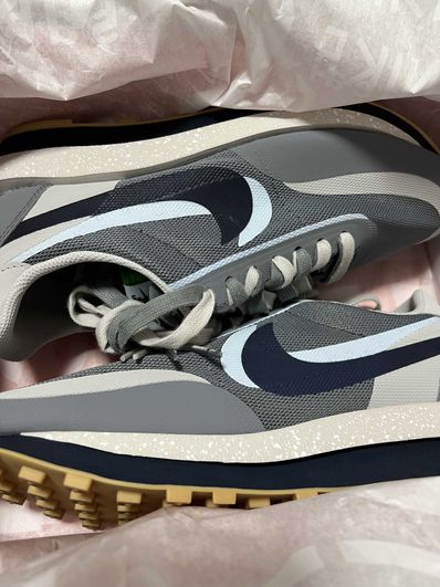 CLOT × Sacai × Nike LD Waffle "Grey Obsidian/Cool Grey"