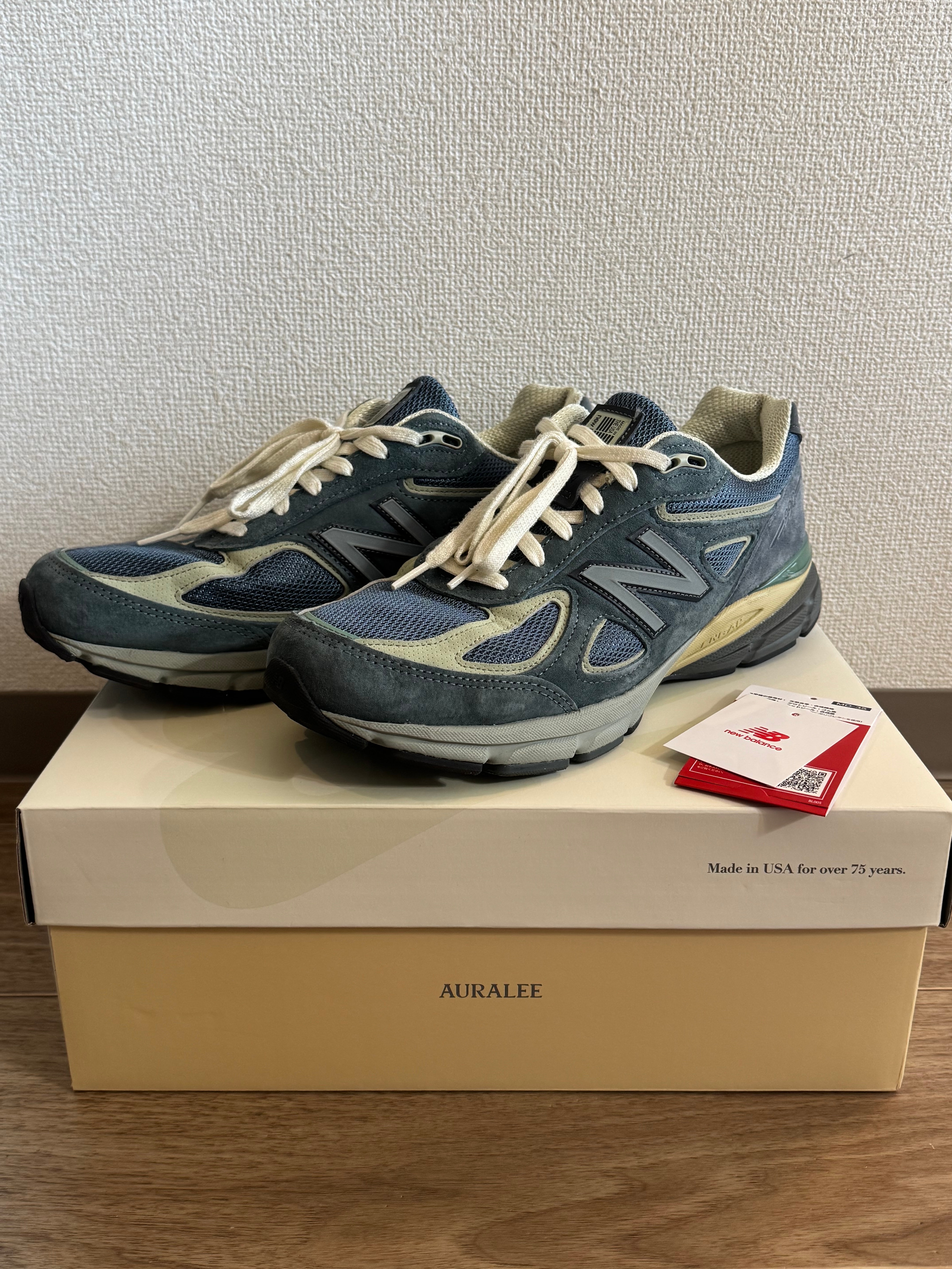 AURALEE × New Balance 990V4 "Dusty Blue"
