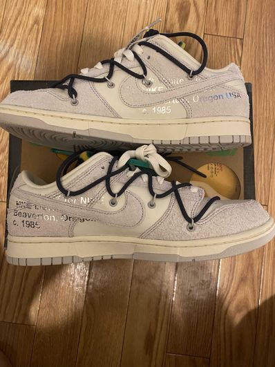 Off-White × Nike Dunk Low "Sail/Neutral Grey/Gridiron"
