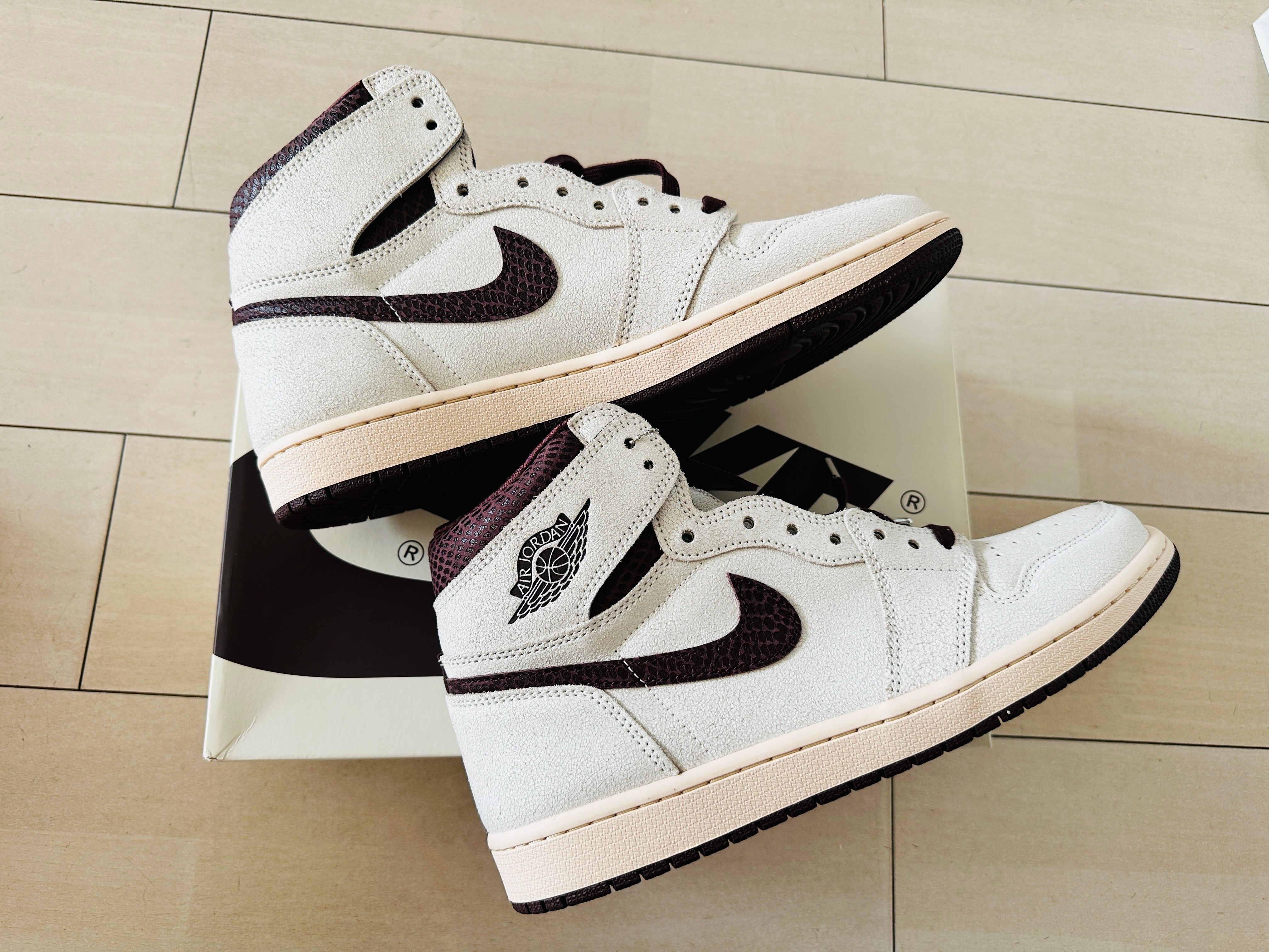 A Ma Maniere × Nike Air Jordan 1 Retro High OG "Sail and Burgundy"