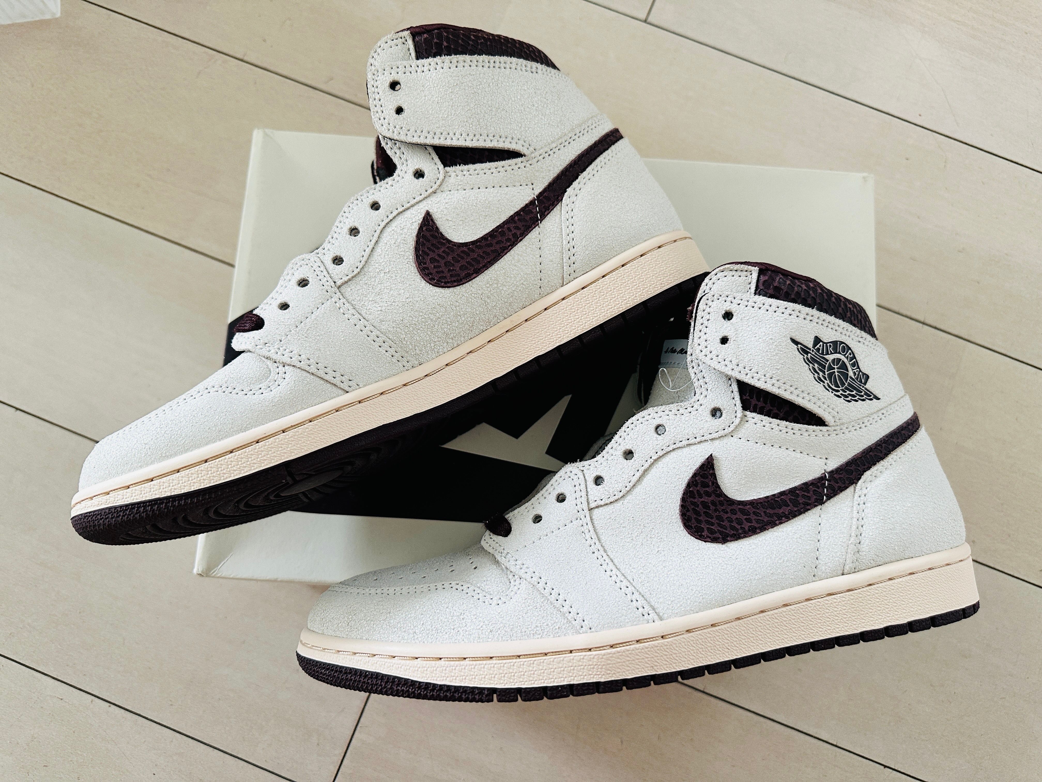 A Ma Maniere × Nike Air Jordan 1 Retro High OG "Sail and Burgundy"