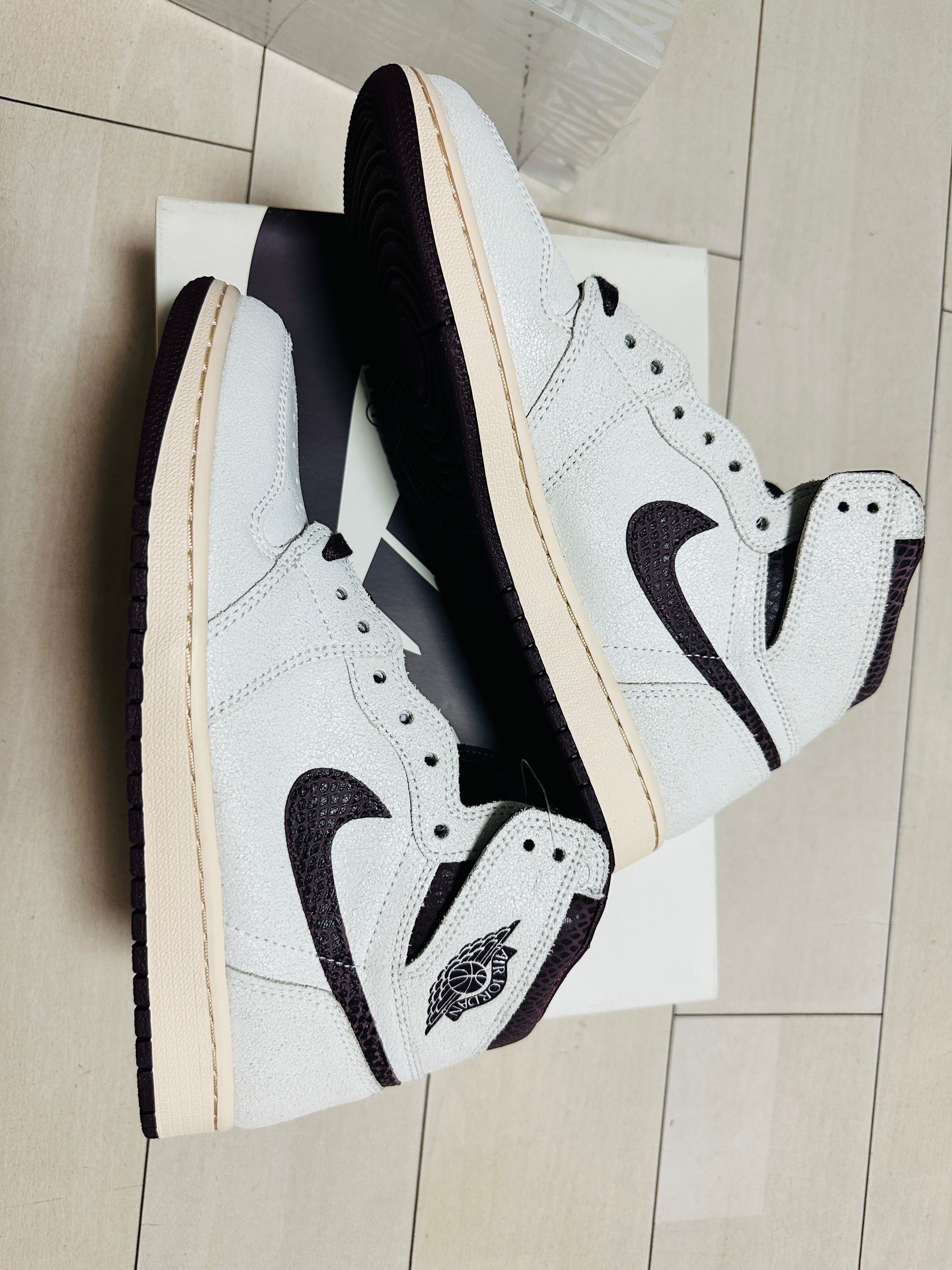 A Ma Maniere × Nike Air Jordan 1 Retro High OG "Sail and Burgundy"
