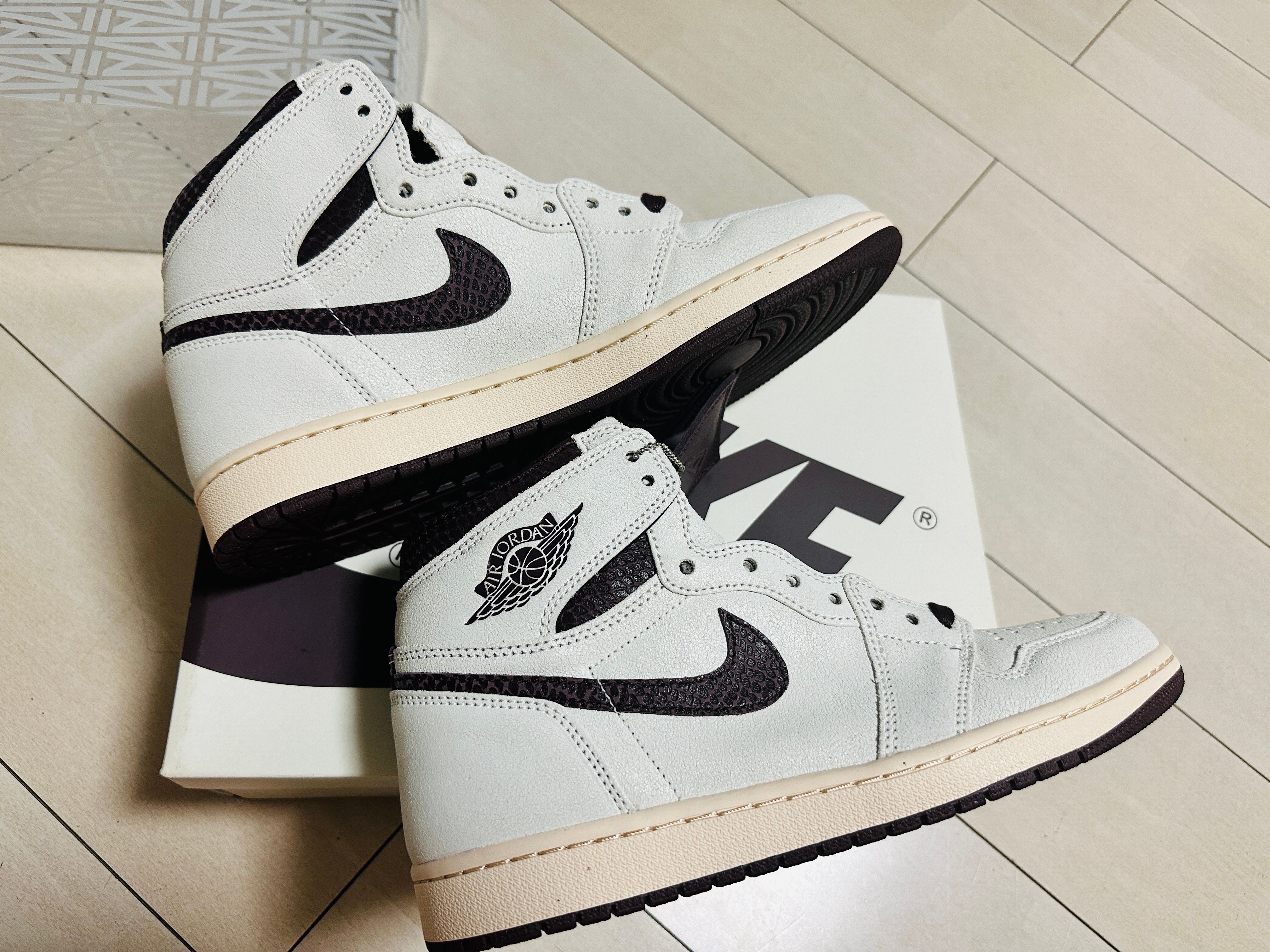 A Ma Maniere × Nike Air Jordan 1 Retro High OG "Sail and Burgundy"