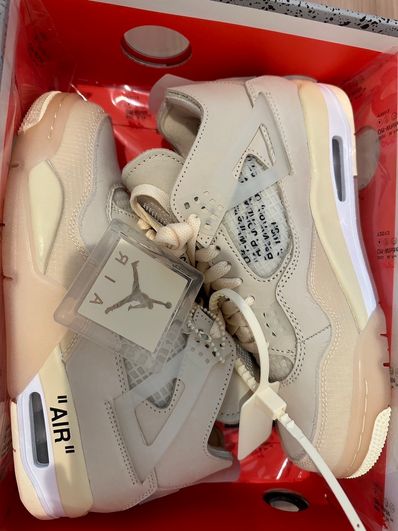 Off-White × Nike Women's Air Jordan 4 SP "Sail"