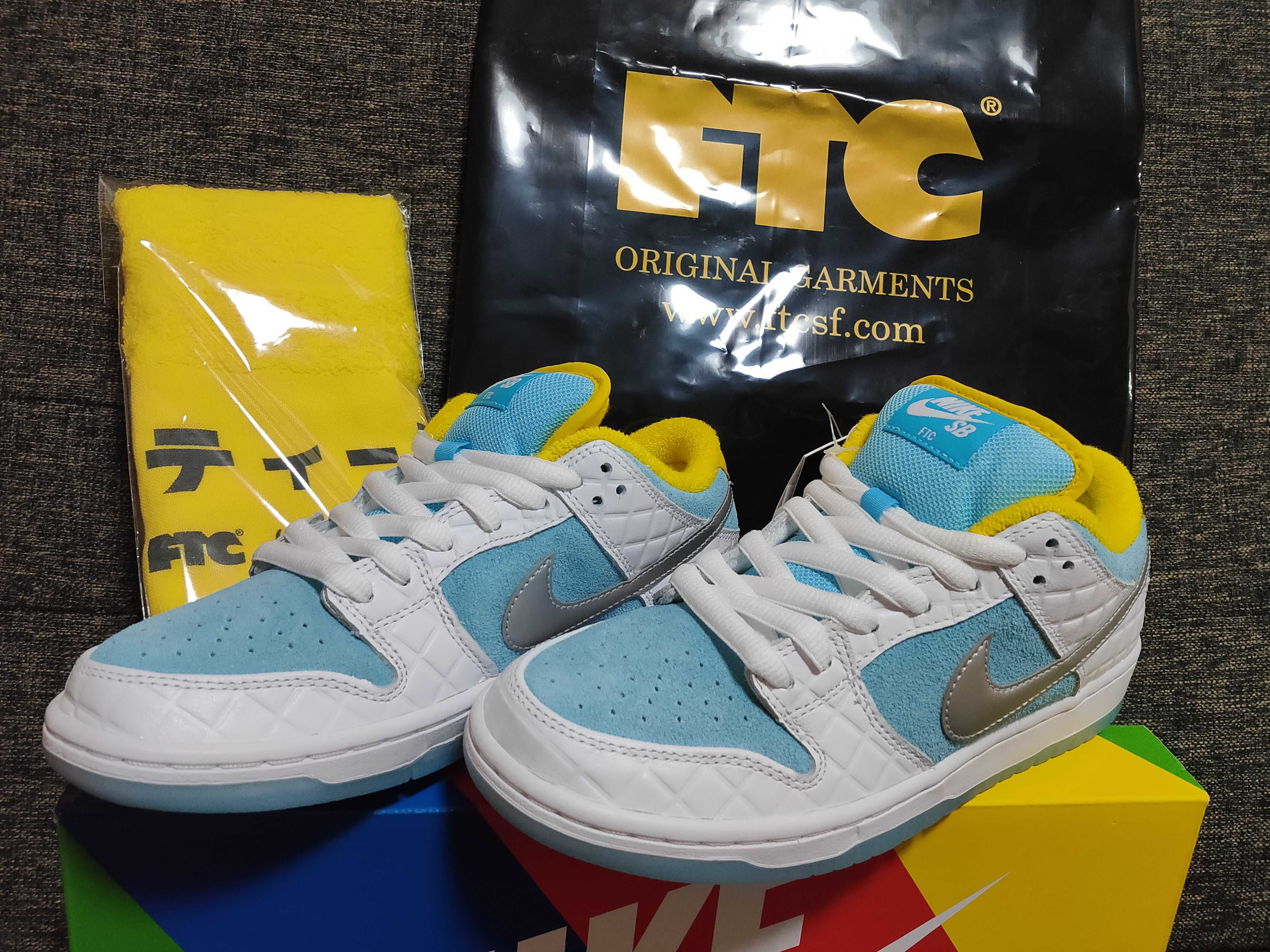 FTC × Nike SB Dunk Low "White/Blue"