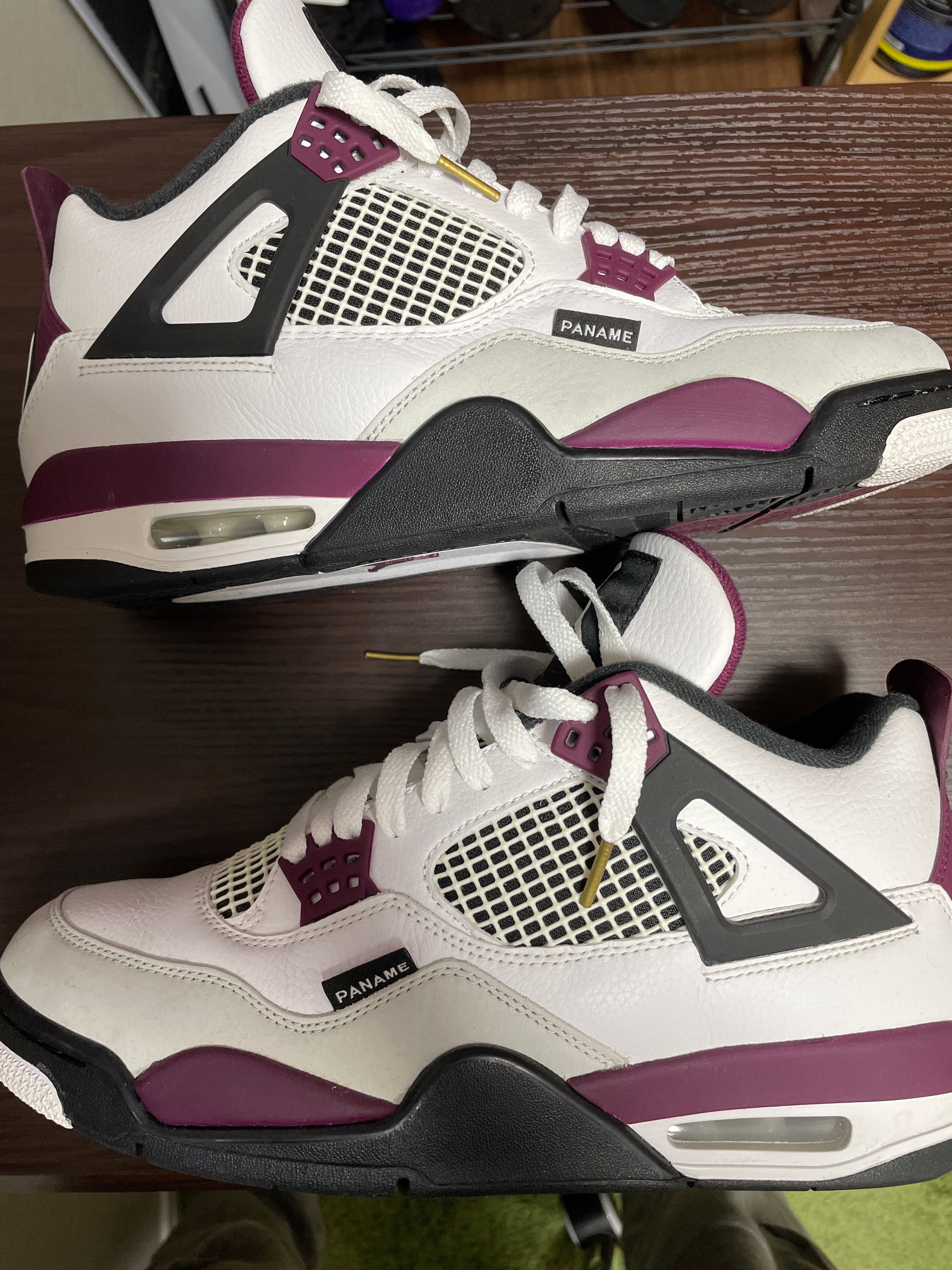 Paris Saint Germain ×Nike Air Jordan 4 Retro "White/Bordeaux/Neutral Gray"