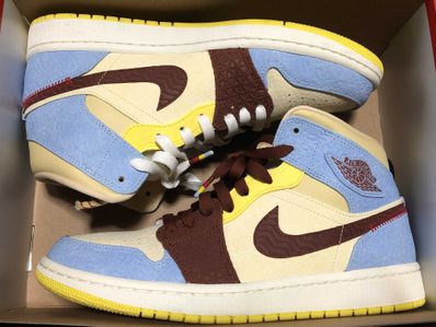 MAISON CHATEAU ROUGE × NIKE AIR JORDAN 1 MID SE "WHITE/LIGHT BLUE"