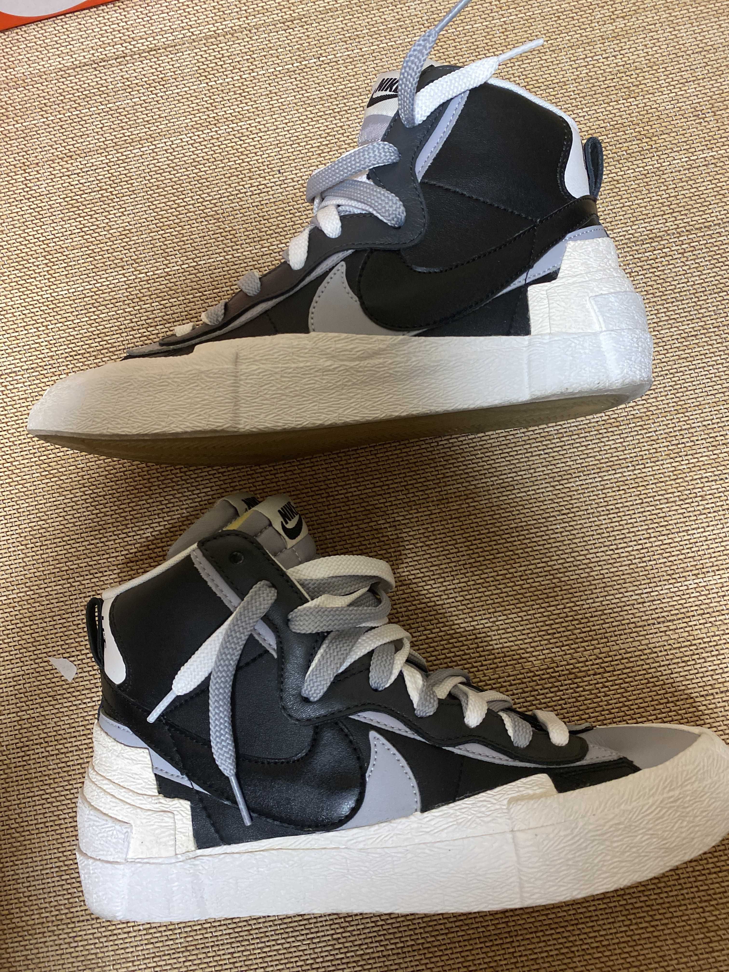 sacai × NIKE BLAZER MID "BLACK/WOLF GREY/WHITE"