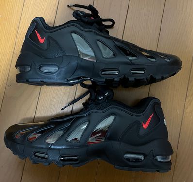 Supreme × Nike Air Max 96 "Black/Speed Red/Clear"