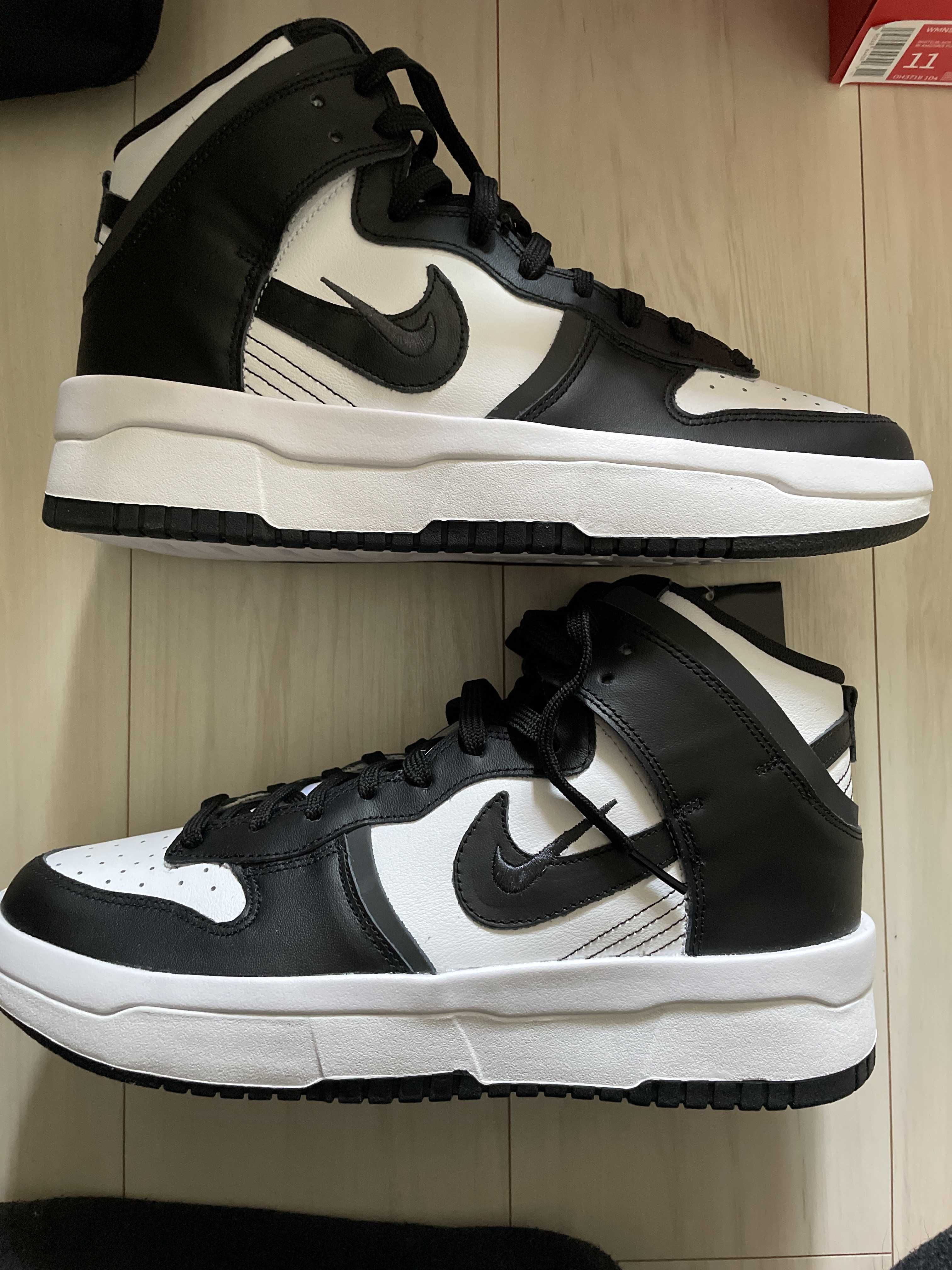 NIKE Women's DUNK HIGH UP "WHITE/BLACK"