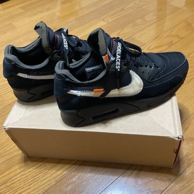 Off-White × Nike Air Max 90 "Black/Black-Cone-White"