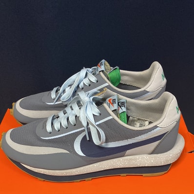 CLOT × Sacai × Nike LD Waffle "Grey Obsidian/Cool Grey"