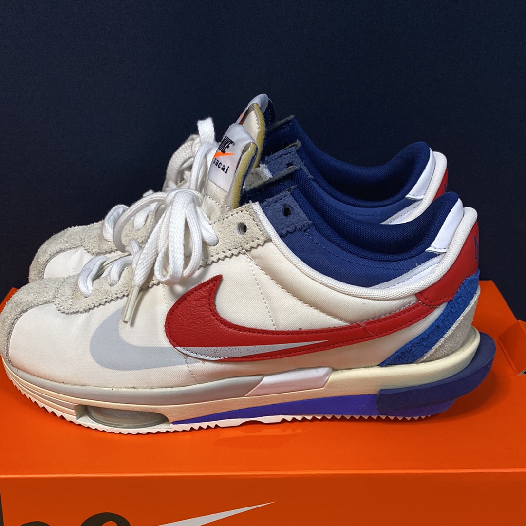 sacai × Nike Zoom Cortez "White and University Red"