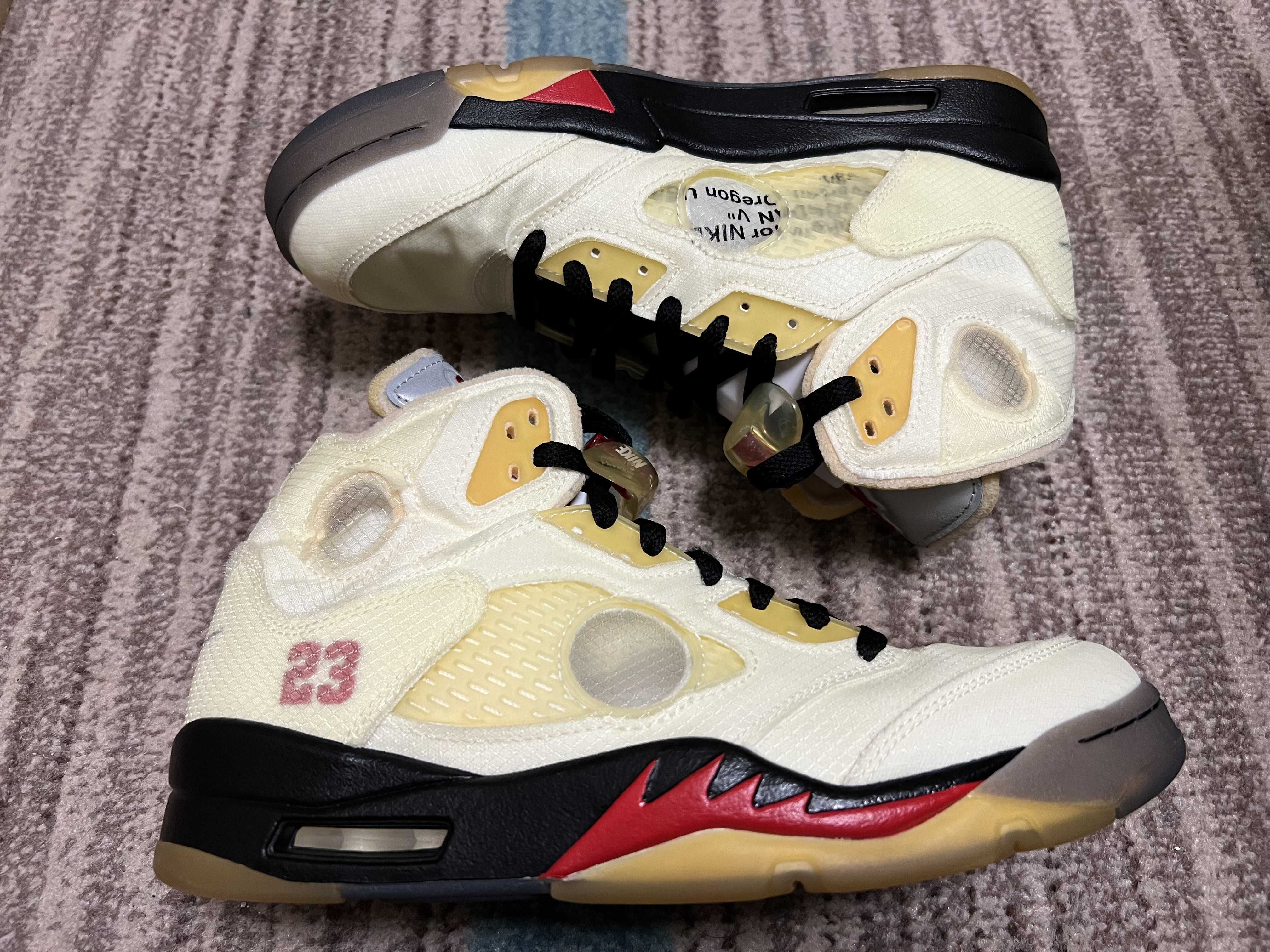 Off-White × Nike Air Jordan 5 "Sail"  