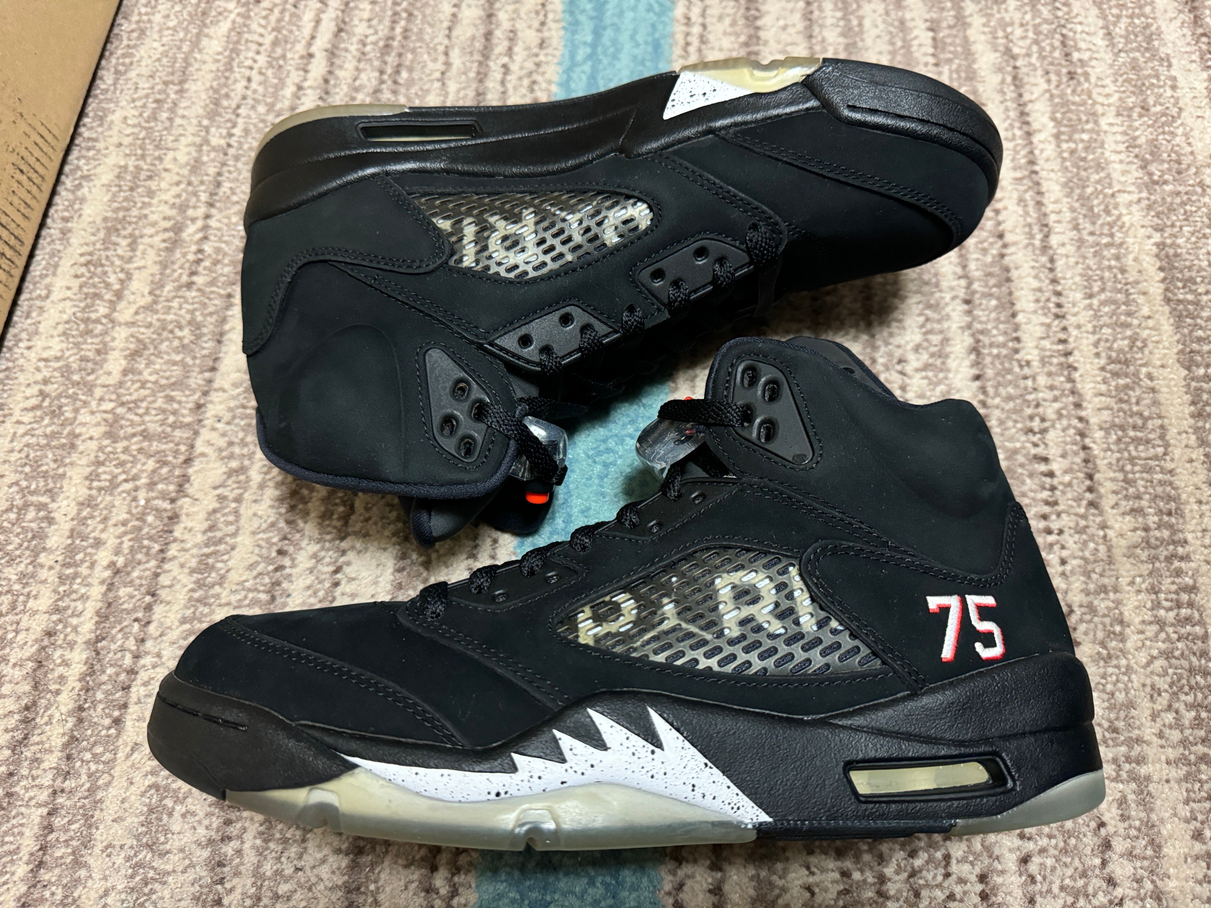 NIKE AIR JORDAN 5 PARIS SAINT-GERMAIN BLACK/CEMENT GREY