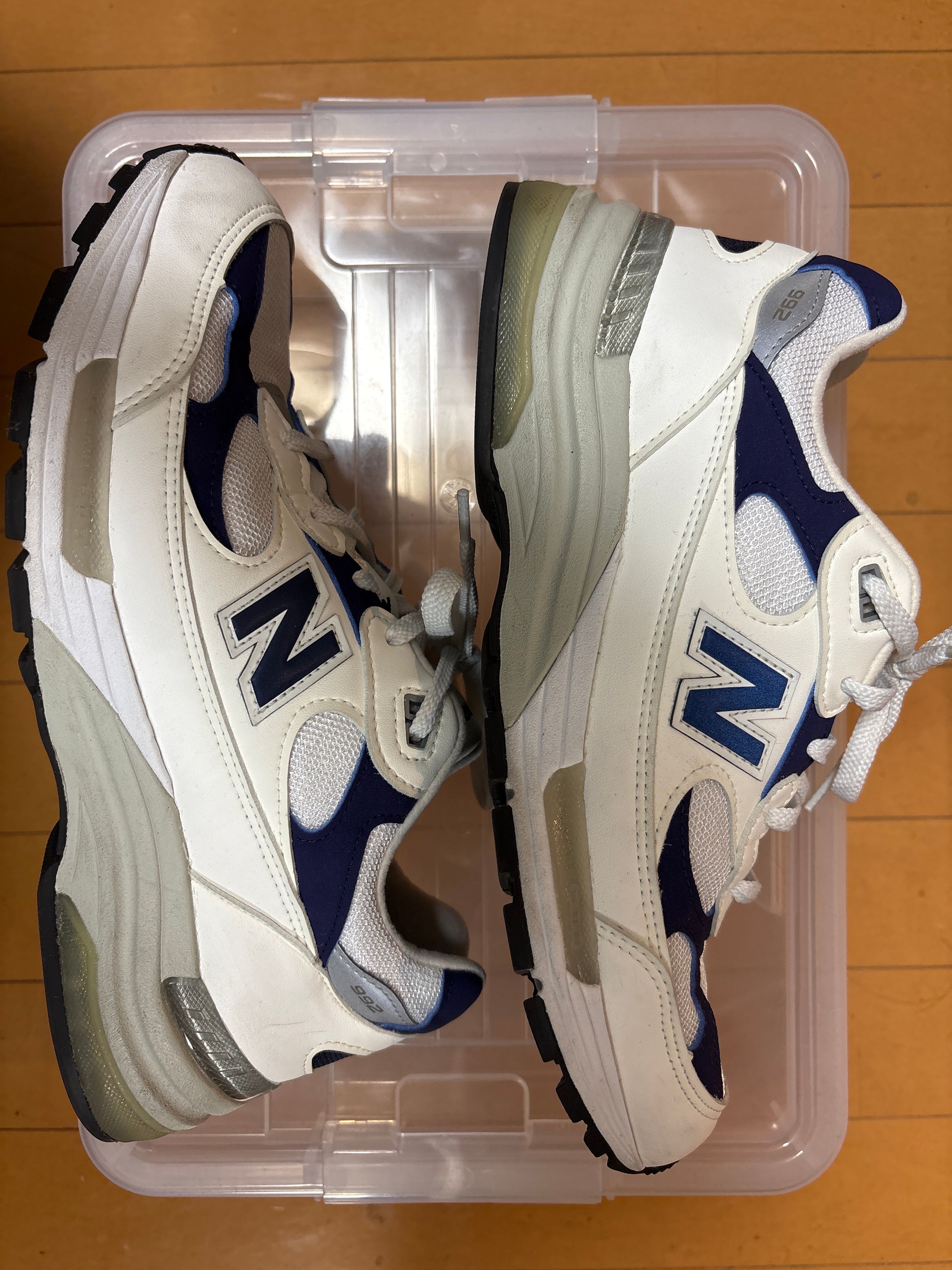 New Balance 992 Made in USA "White Navy"