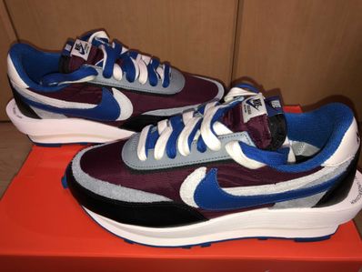 UNDERCOVER × sacai × Nike LD Waffle "Night Maroon/Pale Ivory-Ground Grey-Team Royal"