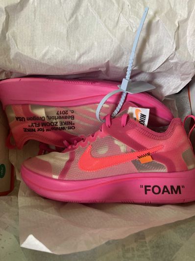 Off-White × Nike Zoom Fly "Pink"