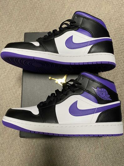 Nike Air Jordan 1 Mid "Black/Court Purple"