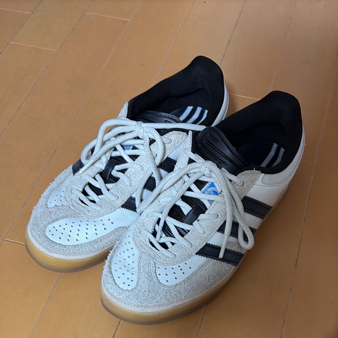 Bad Bunny × adidas Gazelle Indoor "Core White/Core Black/Gum"