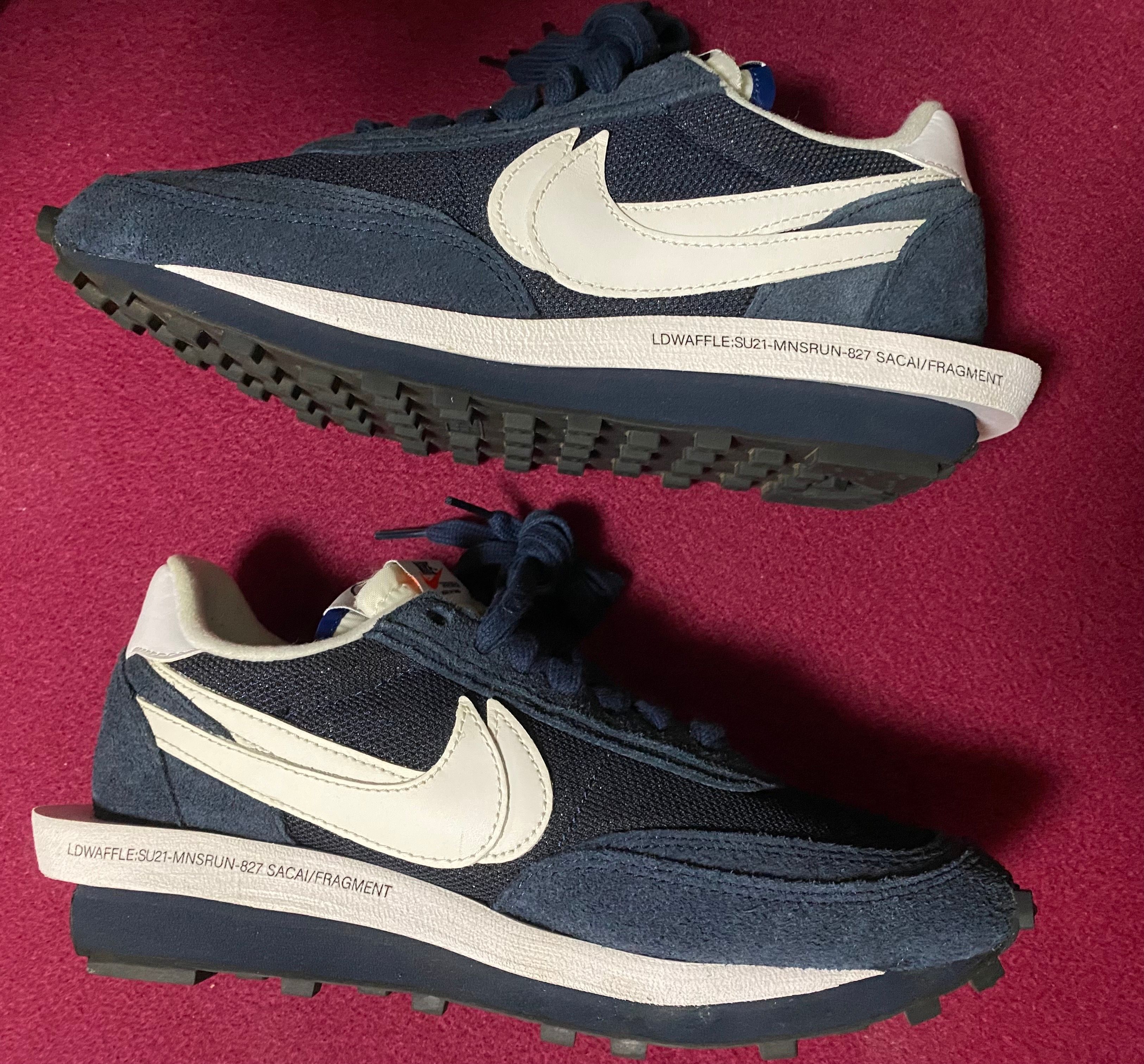 Fragment × sacai × Nike LD Waffle "Blackended Blue"