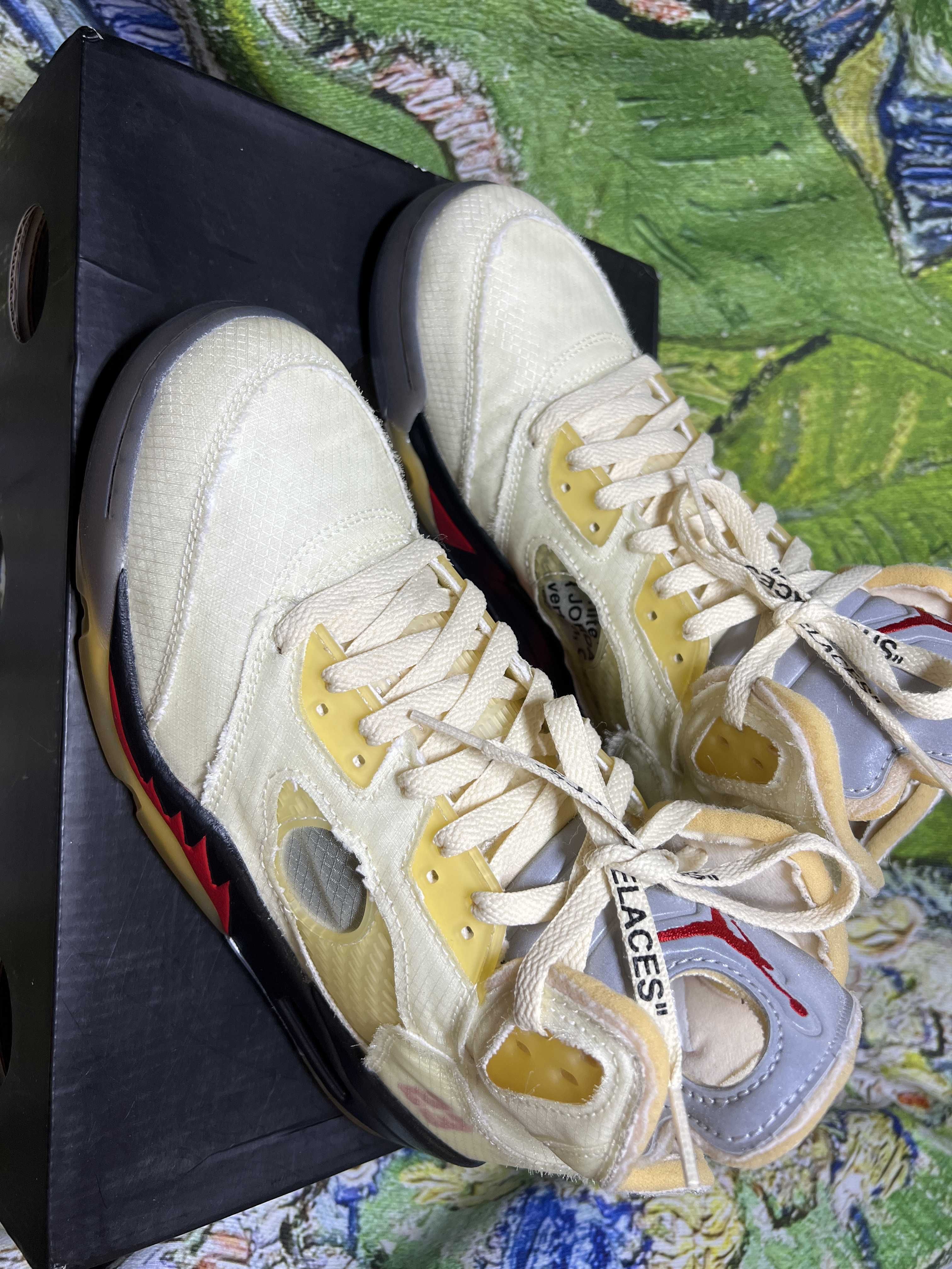 Off-White × Nike Air Jordan 5 "Sail"  