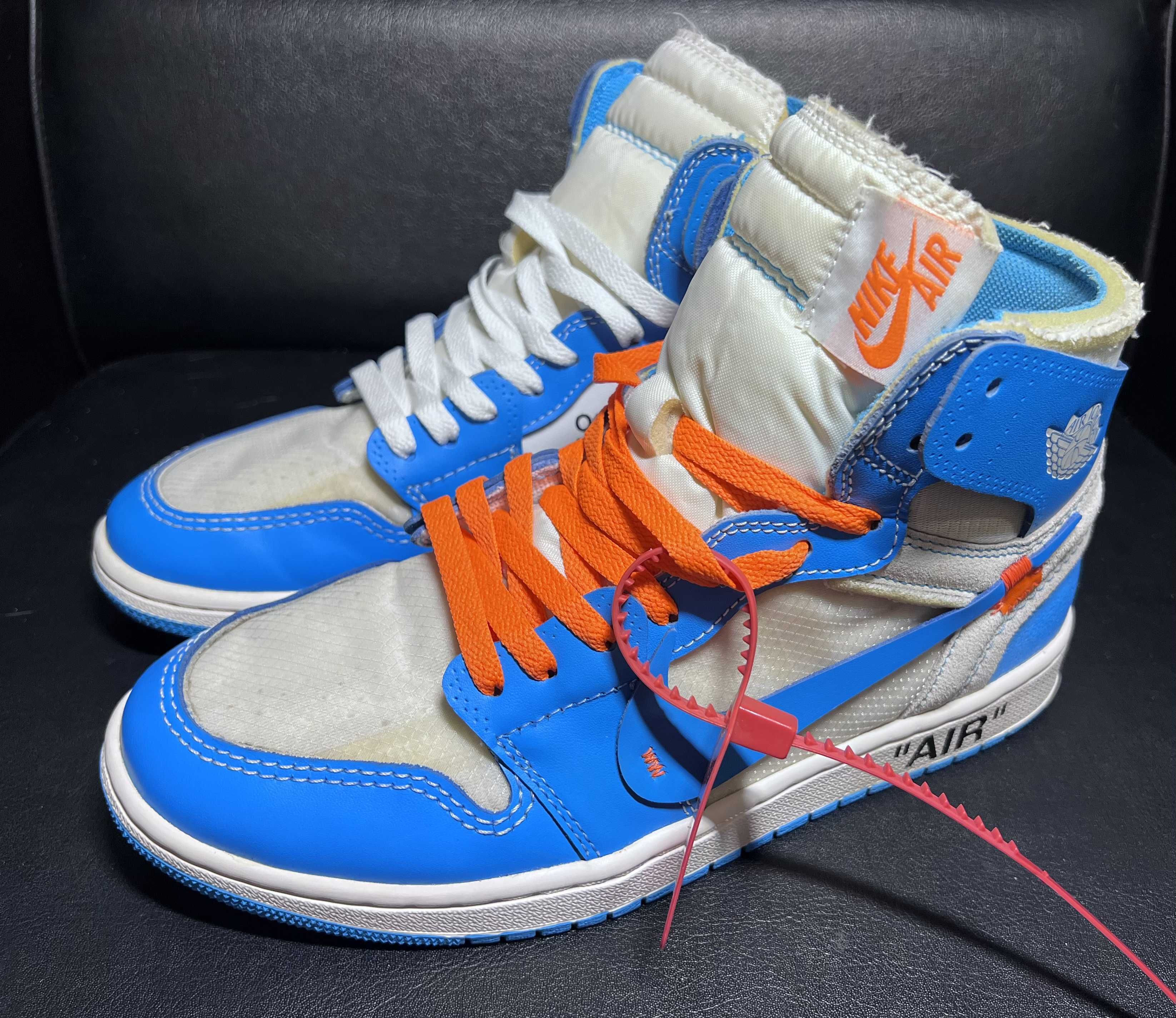 Off-White × Nike Air Jordan 1 High UNC "White/Dark Powder Blue"
