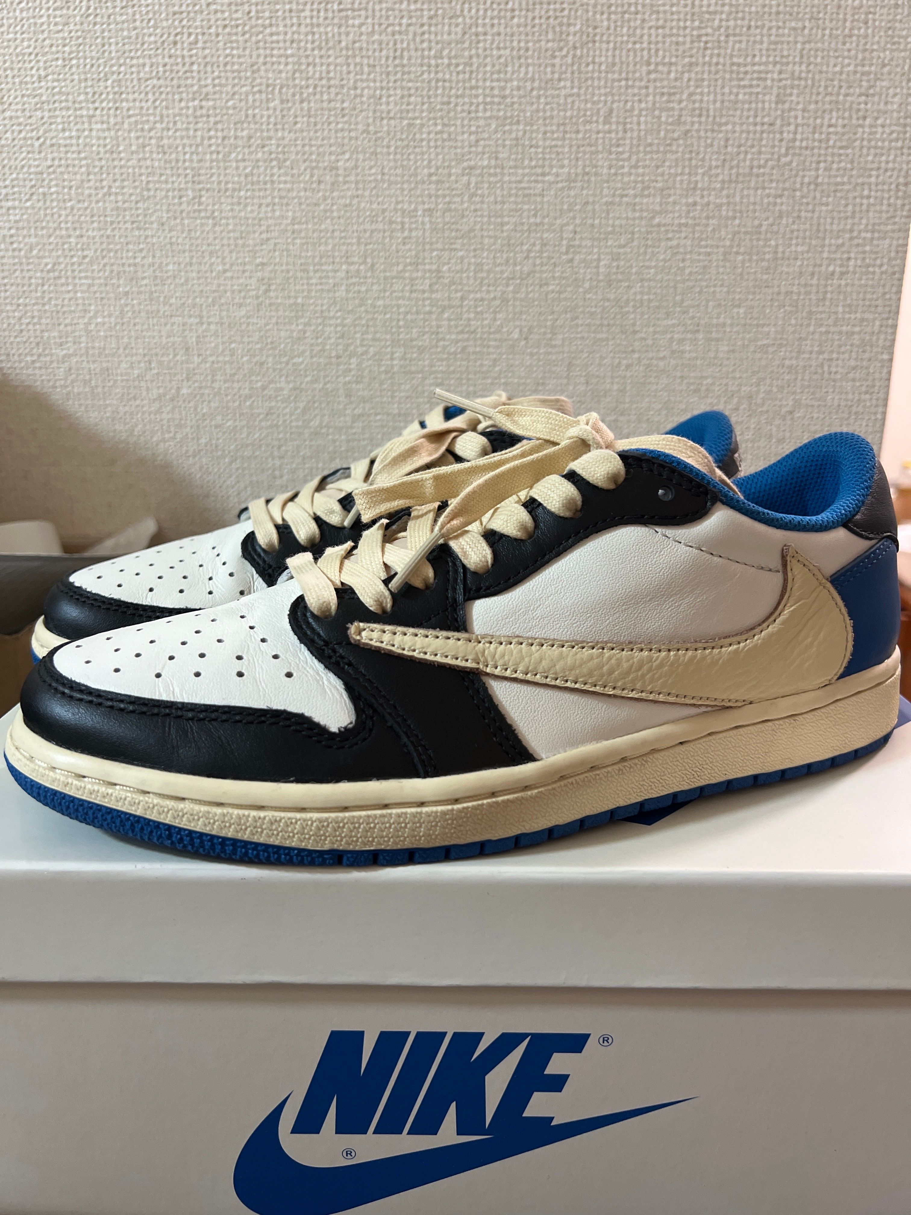 Travis Scott × fragment design × Nike Air Jordan 1 Low OG SP "Military Blue"