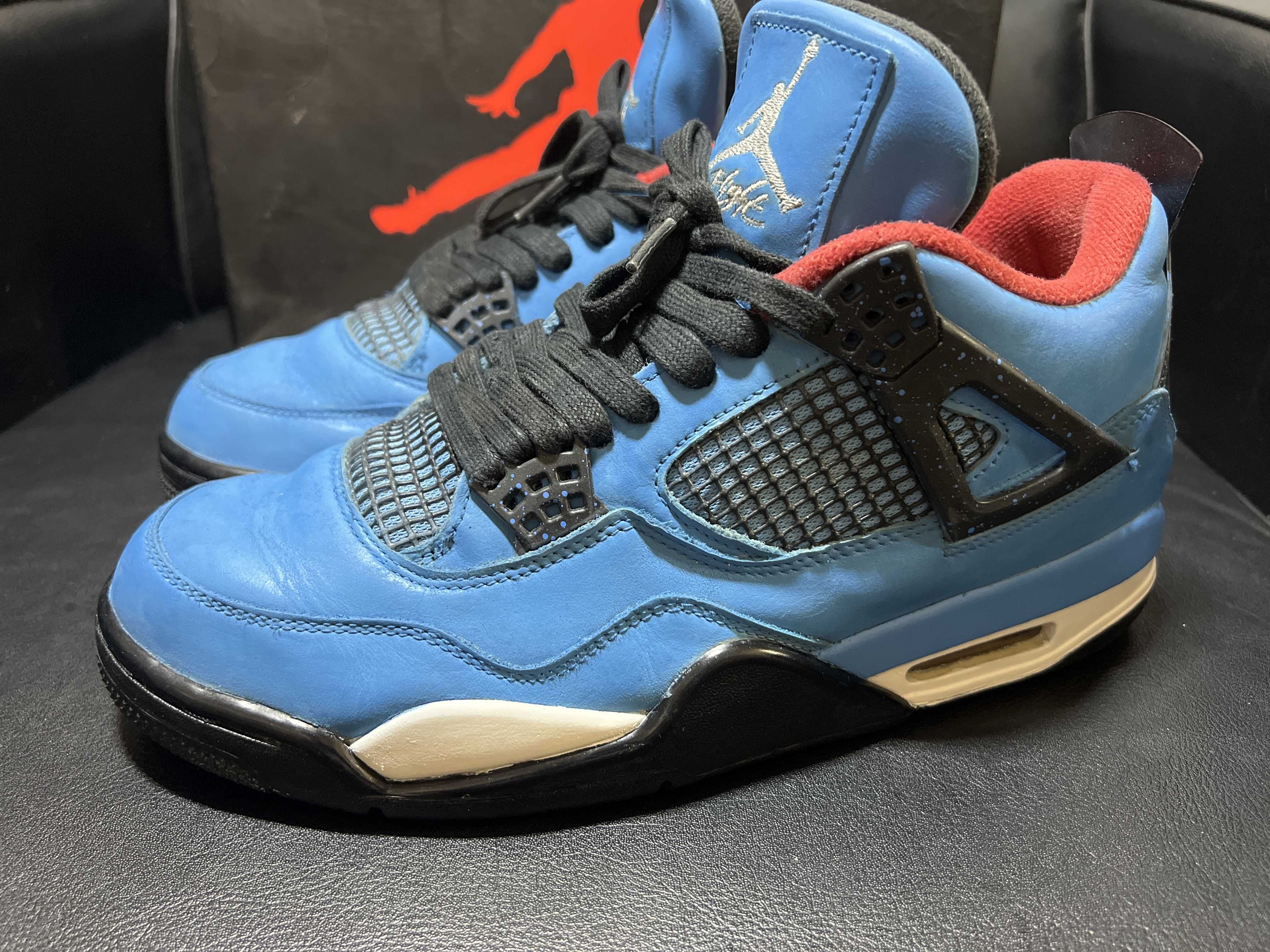 Travis Scott × Nike Air Jordan 4 Retro Cactus Jack "University Blue"