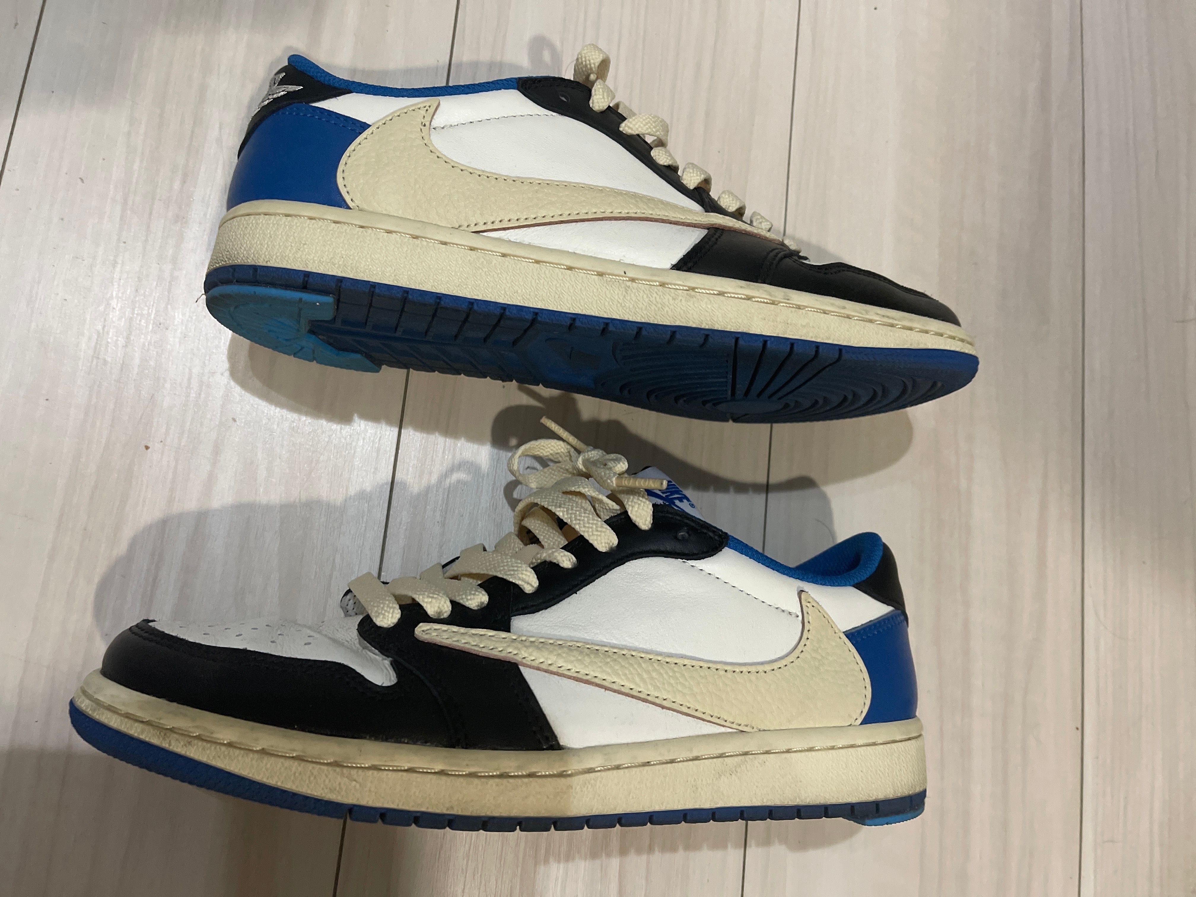 Travis Scott × fragment design × Nike Air Jordan 1 Low OG SP "Military Blue"