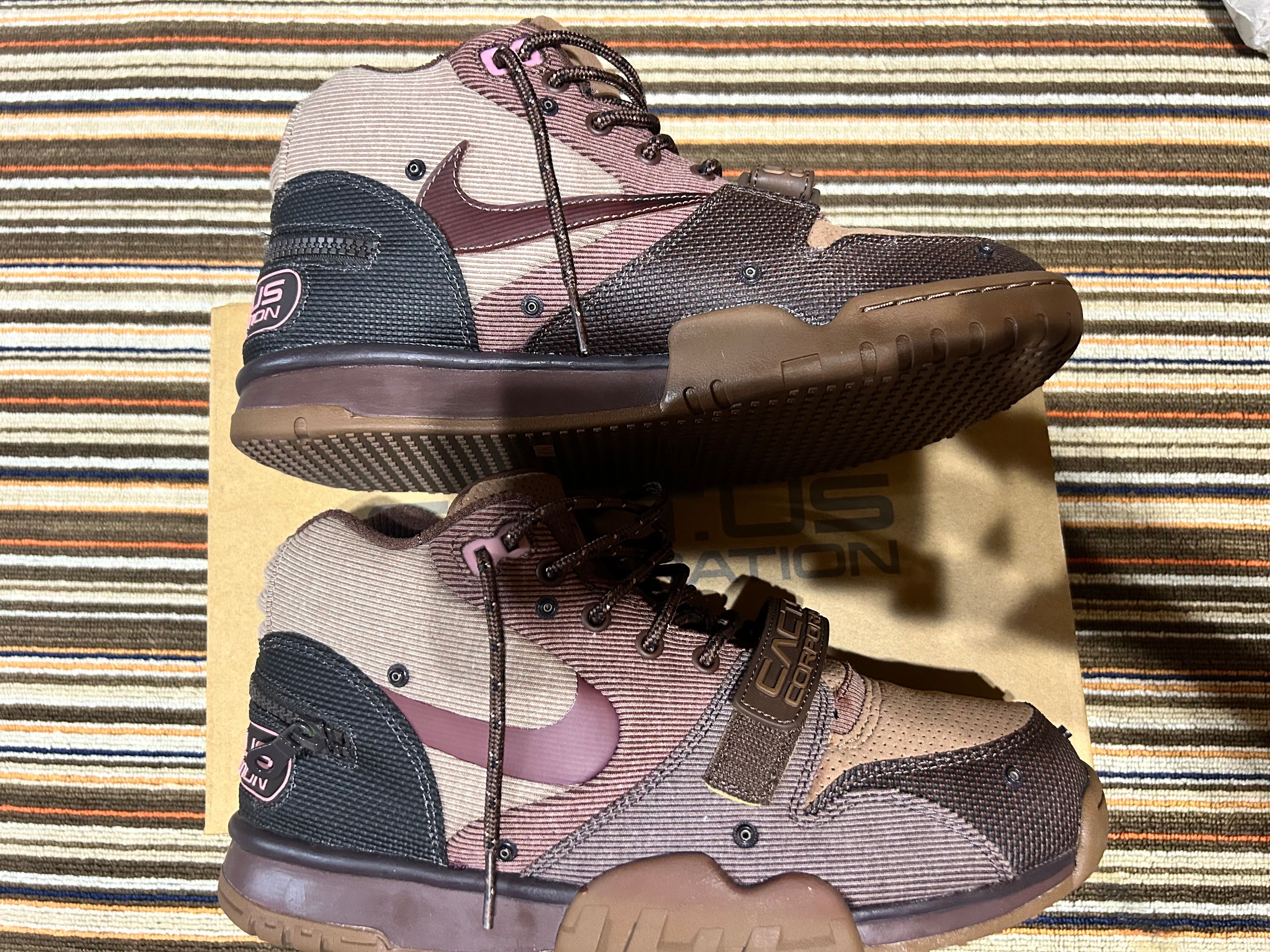 Travis Scott x Nike Air Trainer 1 SP "Archaeo Brown and Rust Pink"