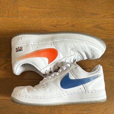 KITH × Nike Air Force 1 Low "White/Rush Blue/White/Brilliant Orange"