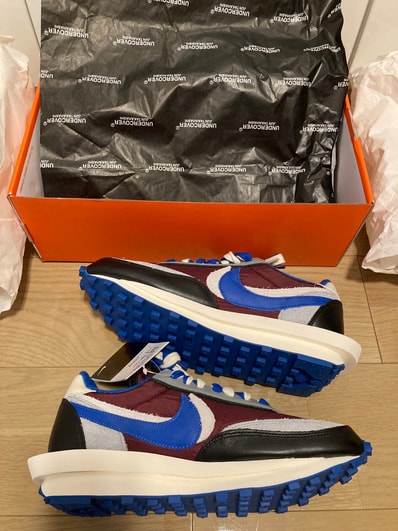 UNDERCOVER × sacai × Nike LD Waffle "Night Maroon/Pale Ivory-Ground Grey-Team Royal"