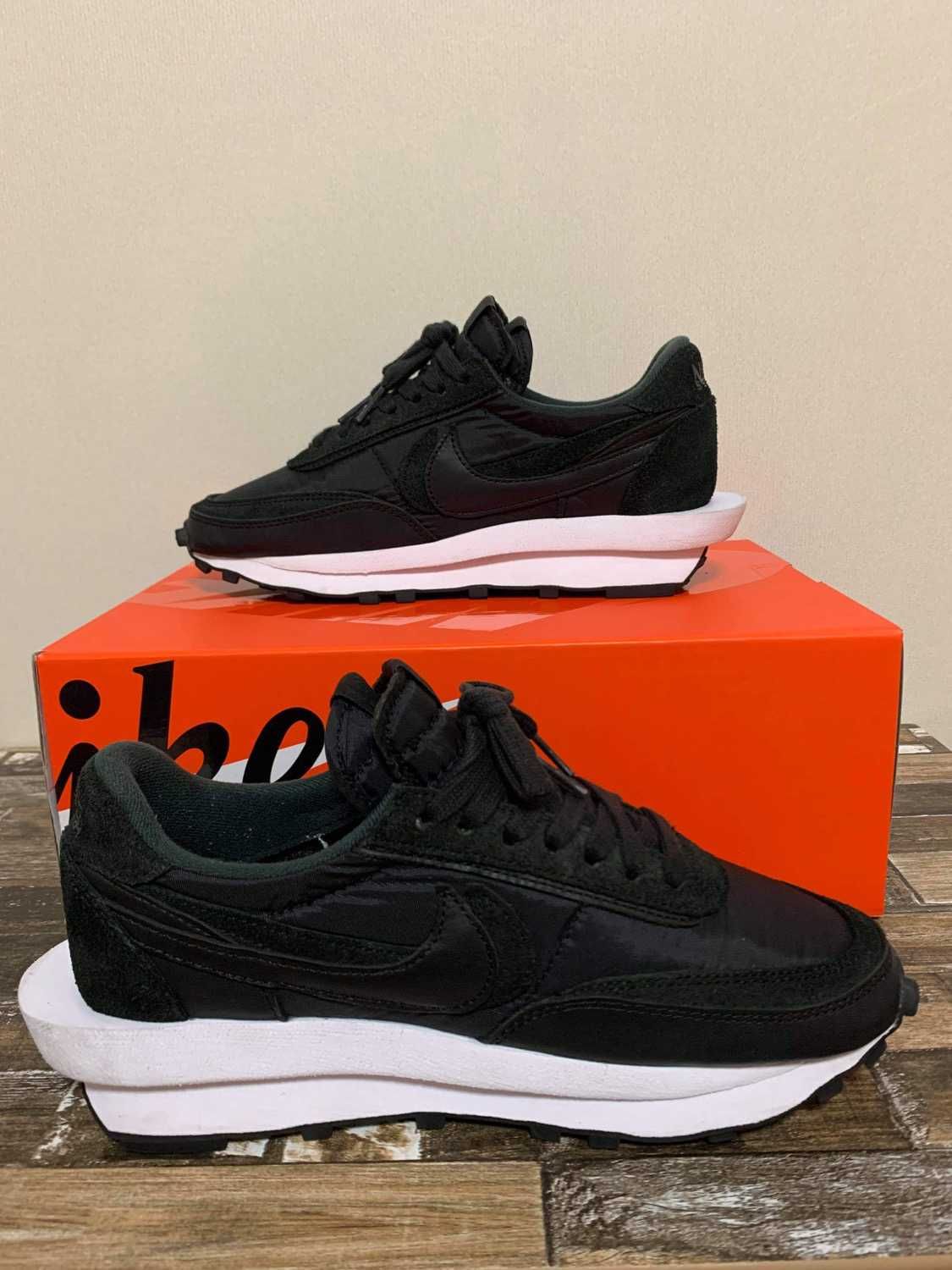 sacai × Nike LDV Waffle "Triple Black"