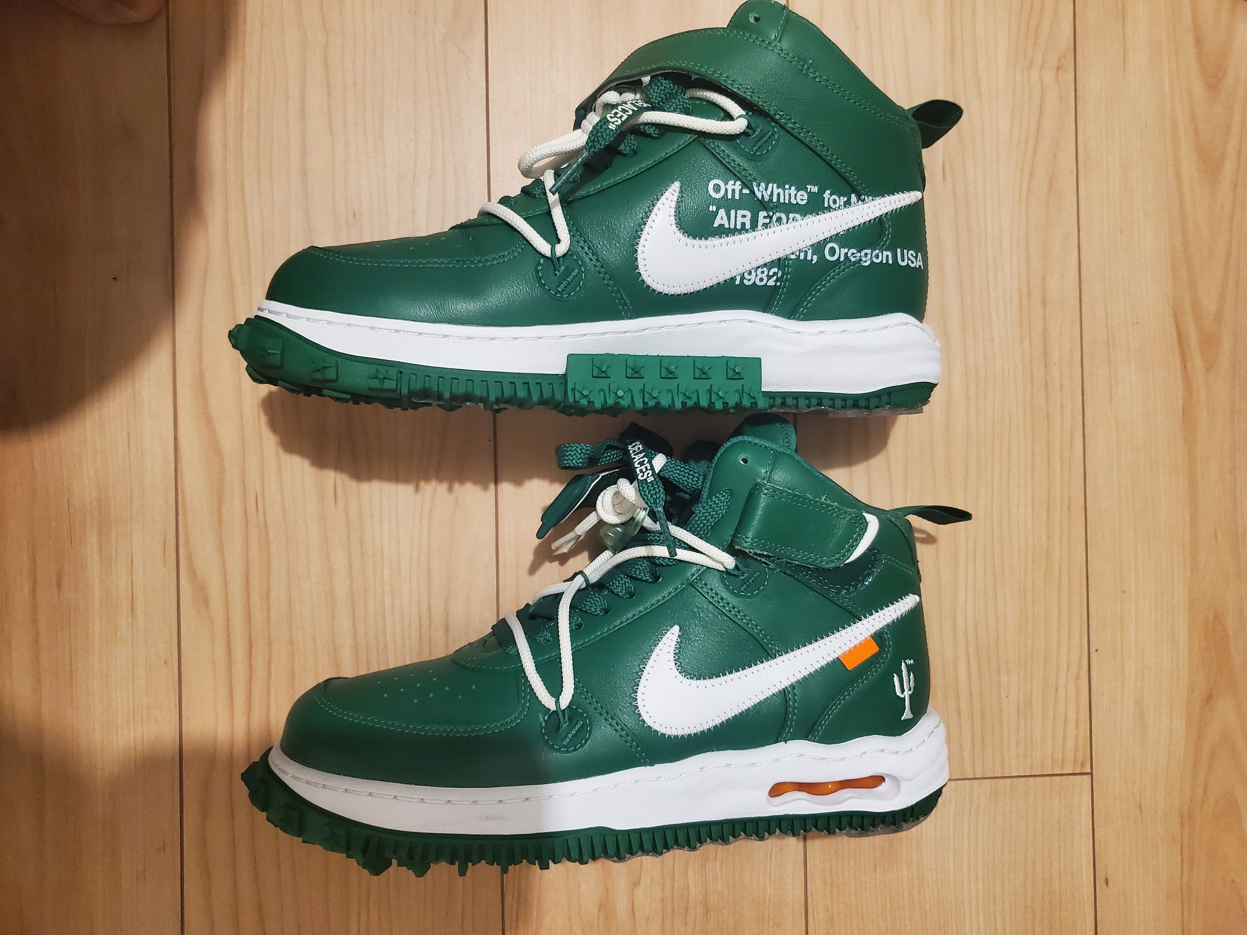 Off-White × Nike Air Force 1 Mid SP LTHR "Pine Green"