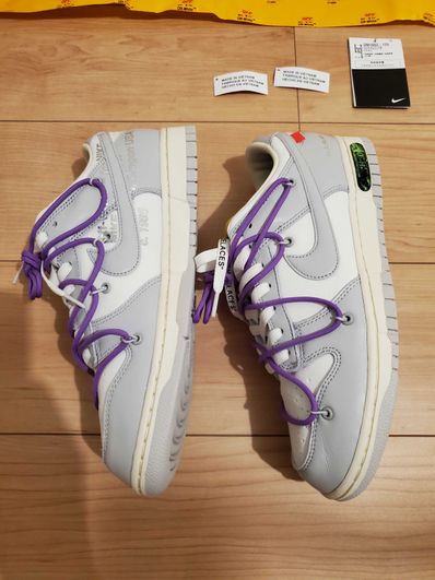 Off-White × Nike Dunk Low "Sail/Neutral Gray"