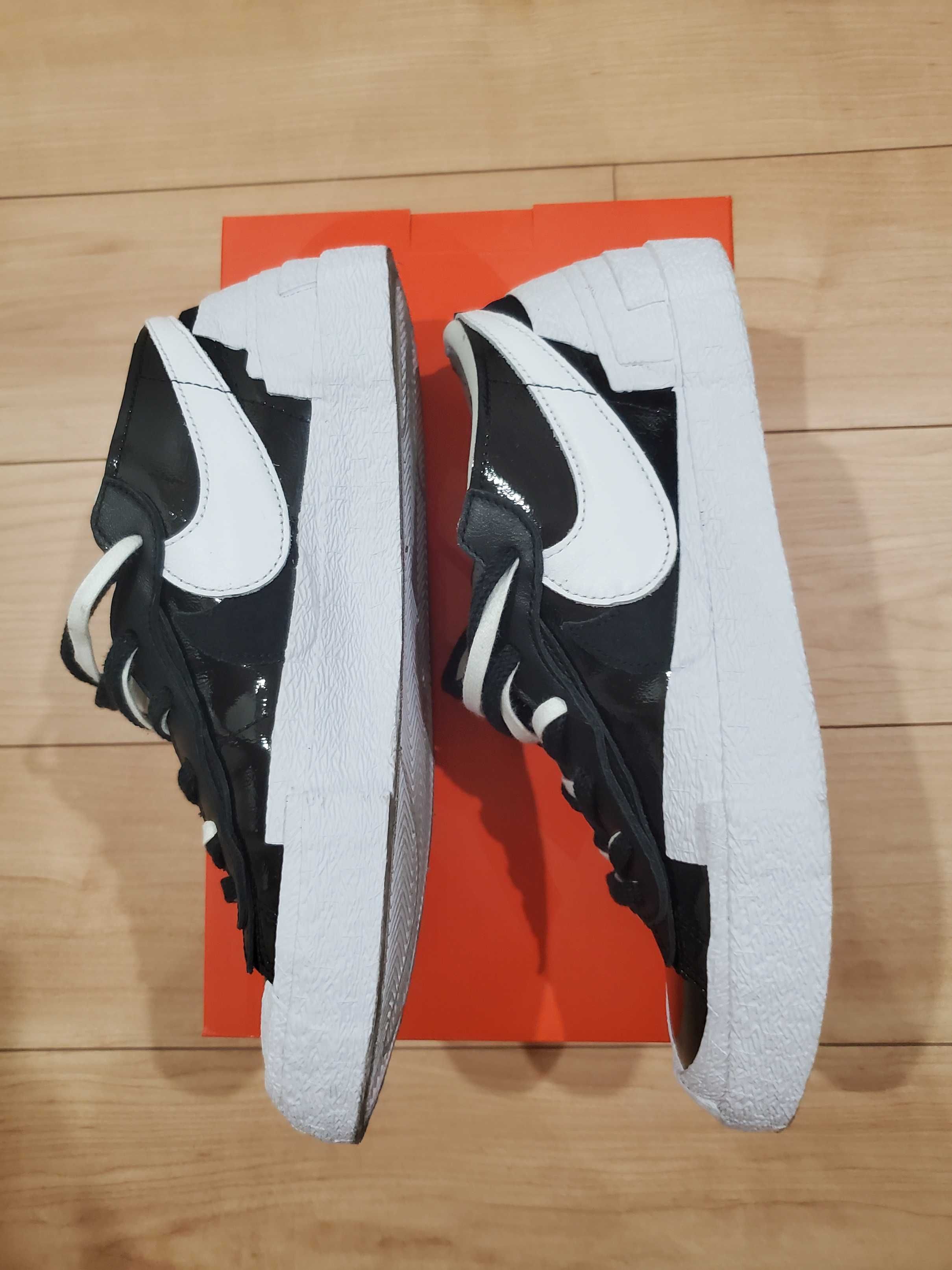 sacai × Nike Blazer Low "Black Patent Leather"