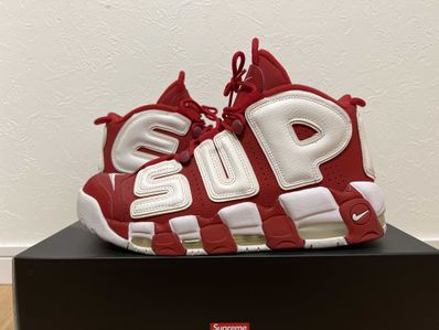 Supreme × Nike Air More Uptempo "White/Red"