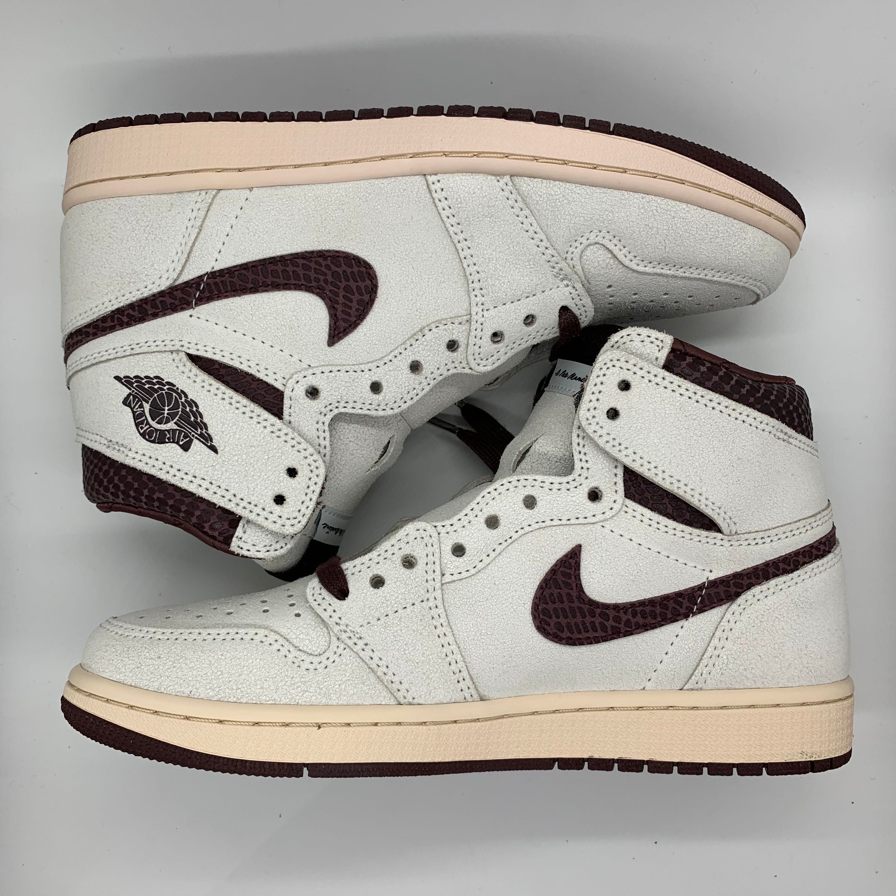 A Ma Maniere × Nike Air Jordan 1 Retro High OG "Sail and Burgundy"