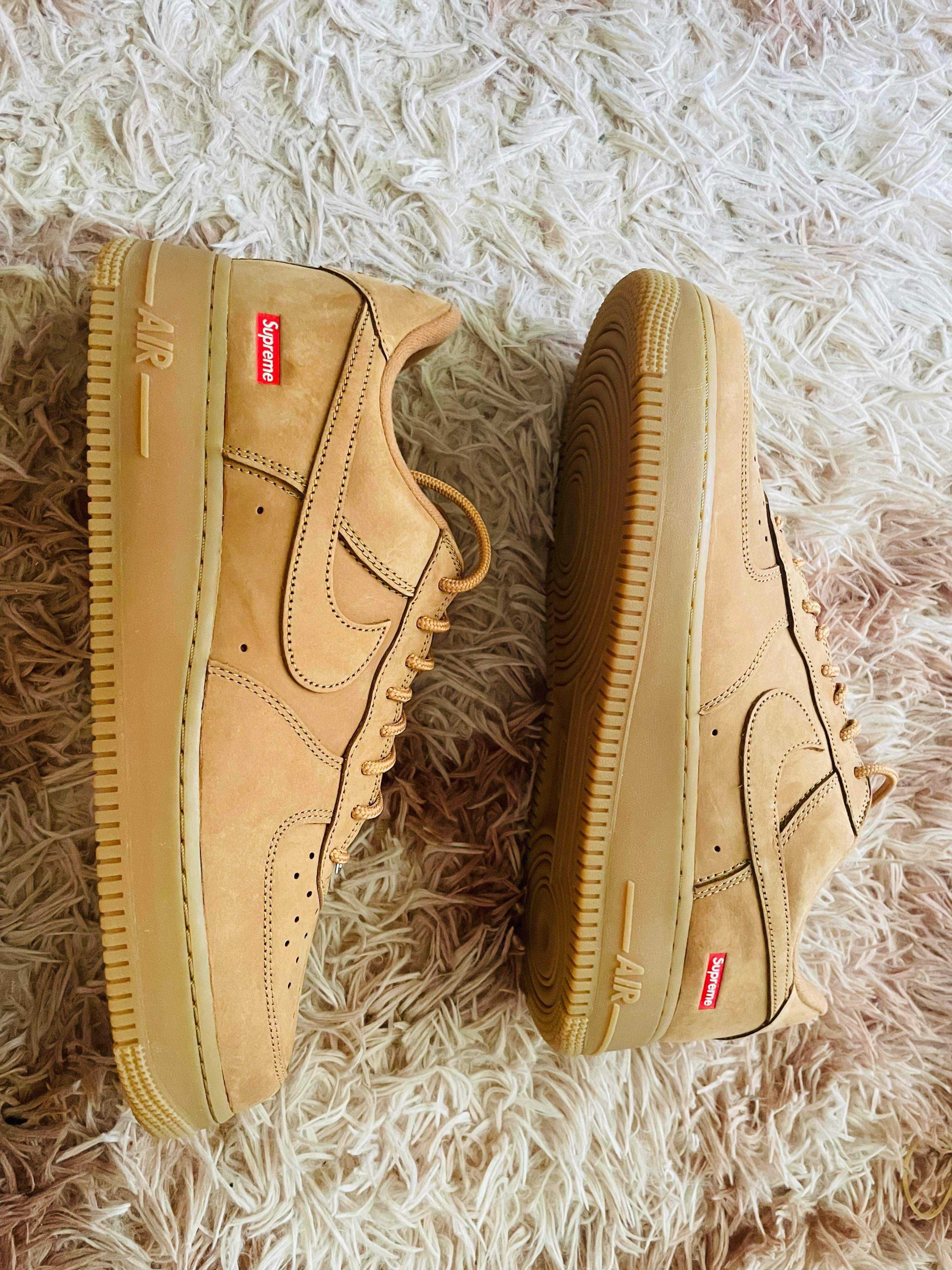 Supreme × Nike Air Force 1 Low "Flax/Wheat"