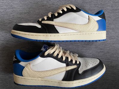 Travis Scott × fragment design × Nike Air Jordan 1 Low OG SP "Military Blue"