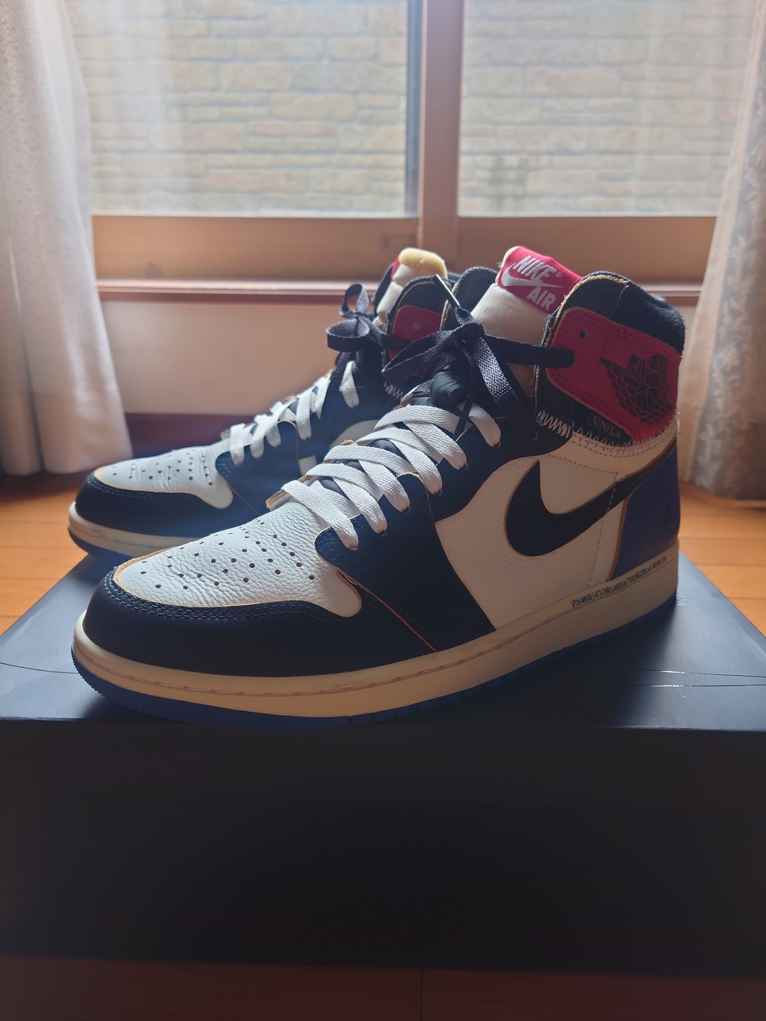 fragment design × UNION × Nike Air Jordan 1 High OG "Black/Varsity Red"