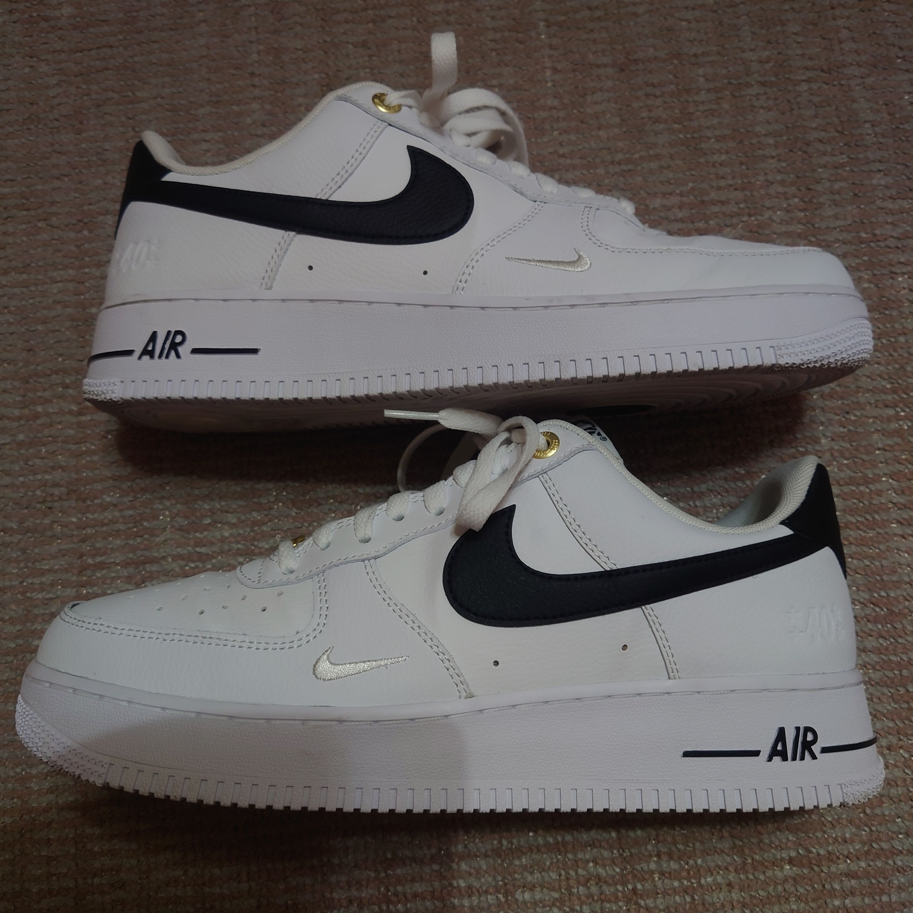 Nike Air Force 1 Low '07 LV8 40th Anniversary "Black/White-Metallic Gold"