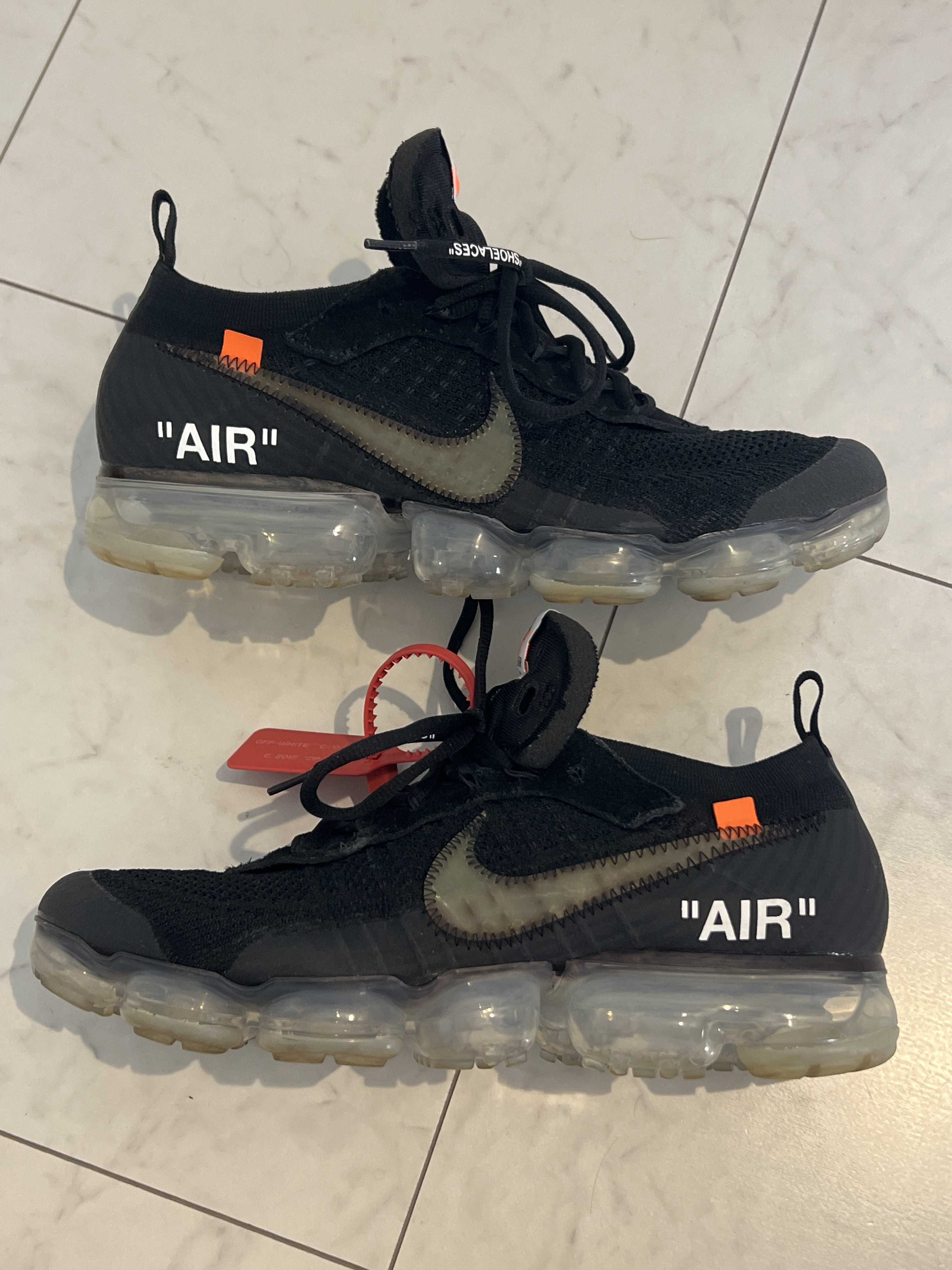 Off-White × Nike Air Vapormax "Black/Total Orange/Clear"