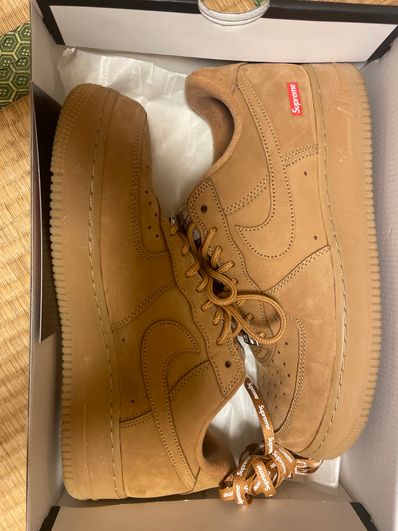 Supreme × Nike Air Force 1 Low "Flax/Wheat"